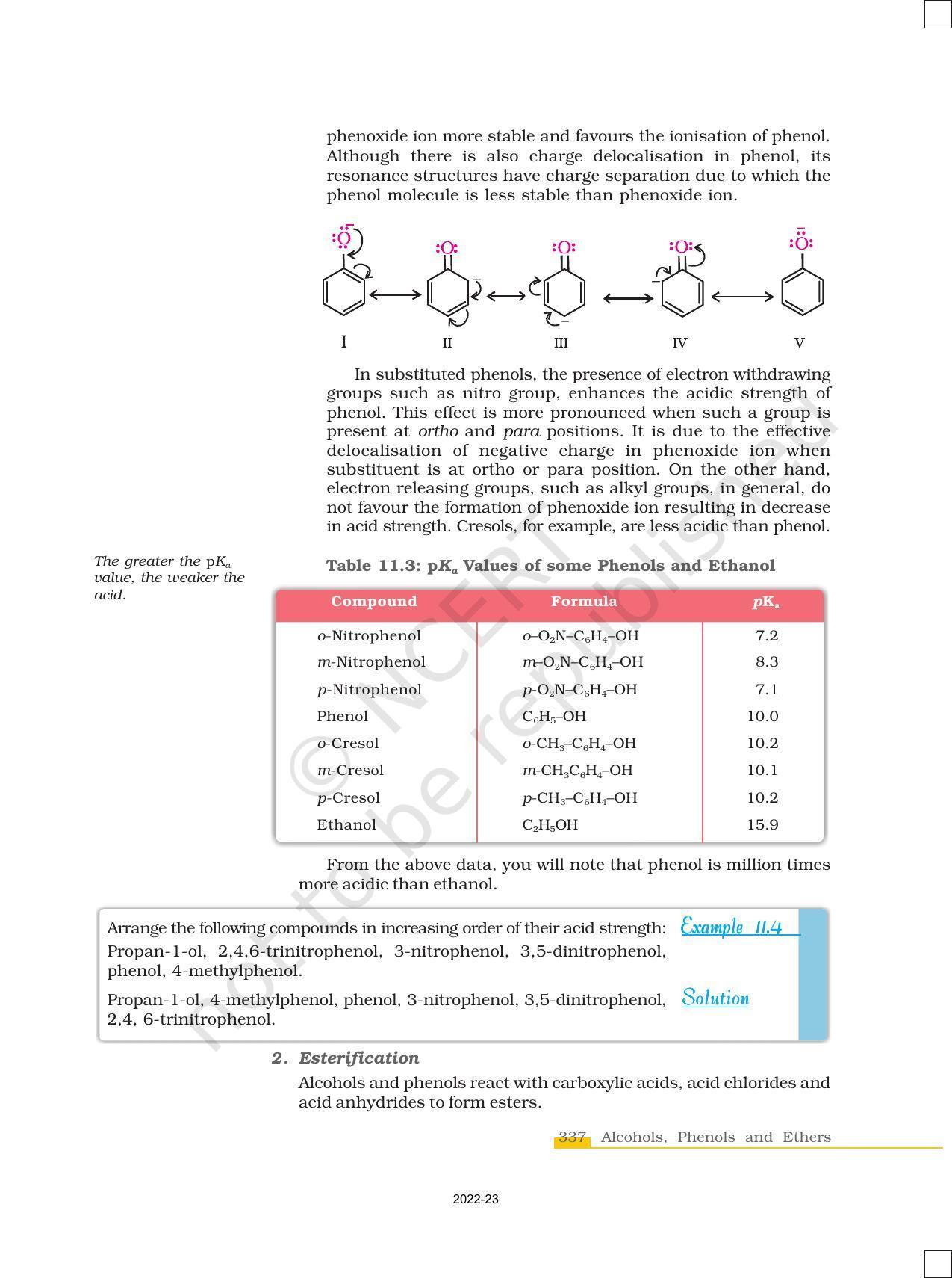 NCERT Book for Class 12 Chemistry Chapter 11 Alcohols Phenols and Ether - Page 15