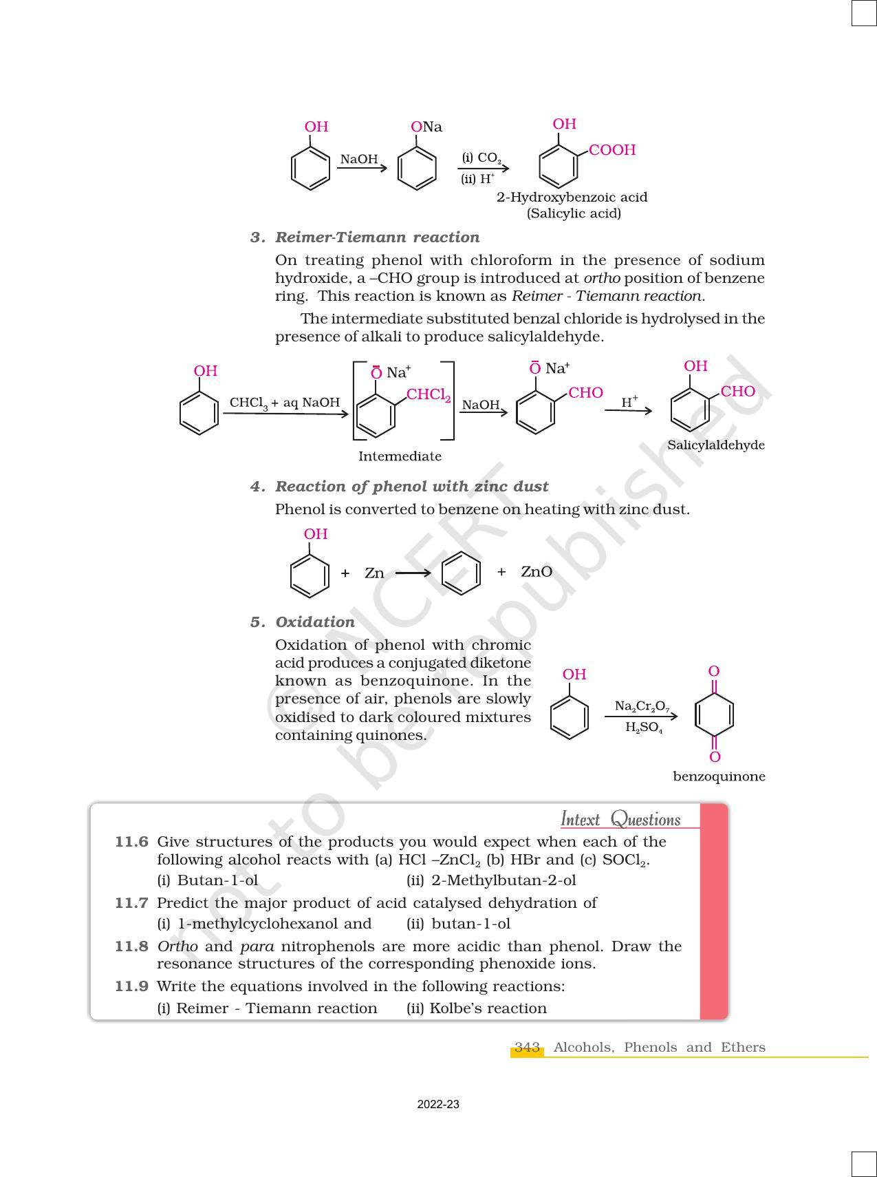 NCERT Book for Class 12 Chemistry Chapter 11 Alcohols Phenols and Ether - Page 21