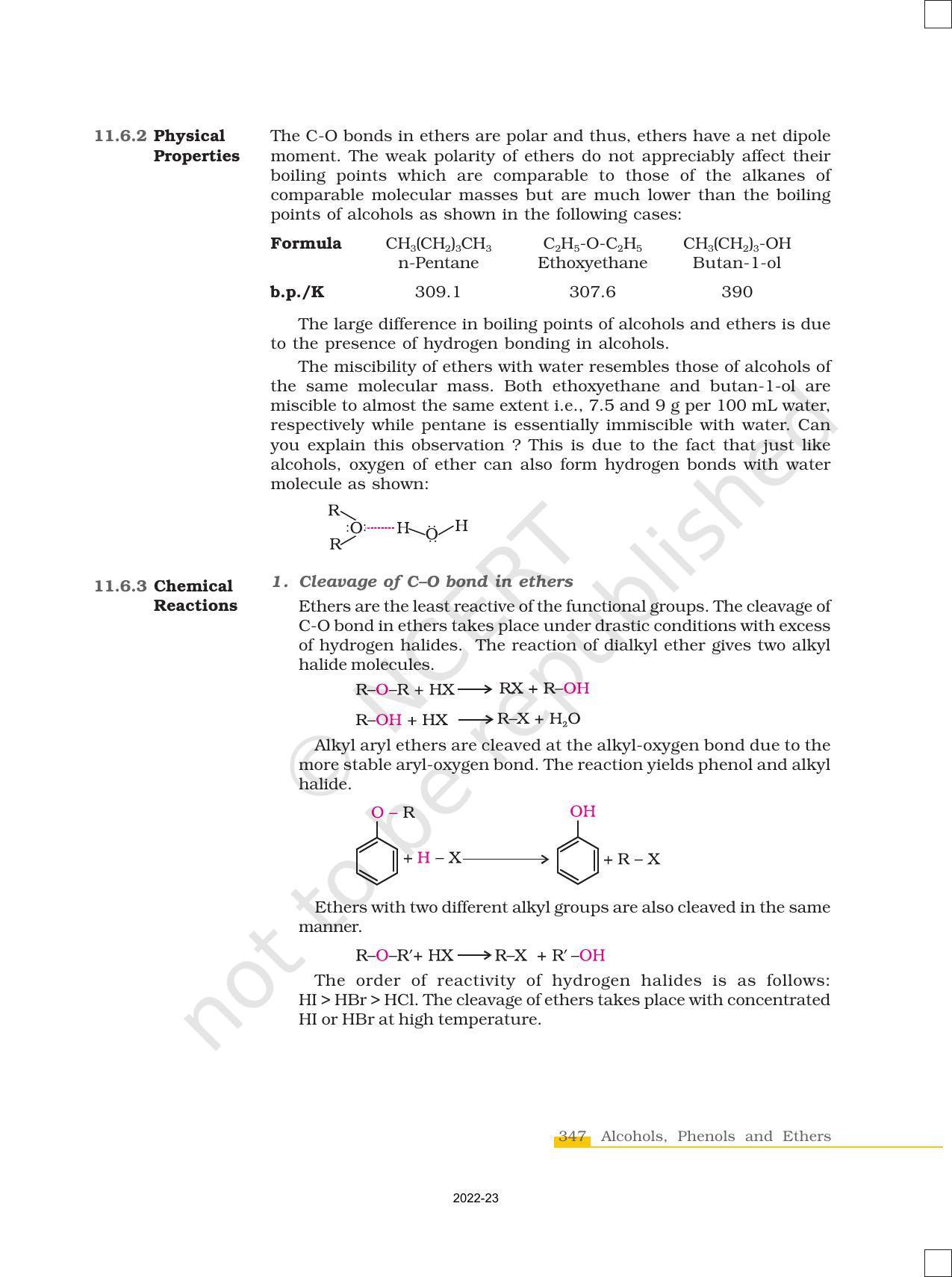 NCERT Book for Class 12 Chemistry Chapter 11 Alcohols Phenols and Ether - Page 25