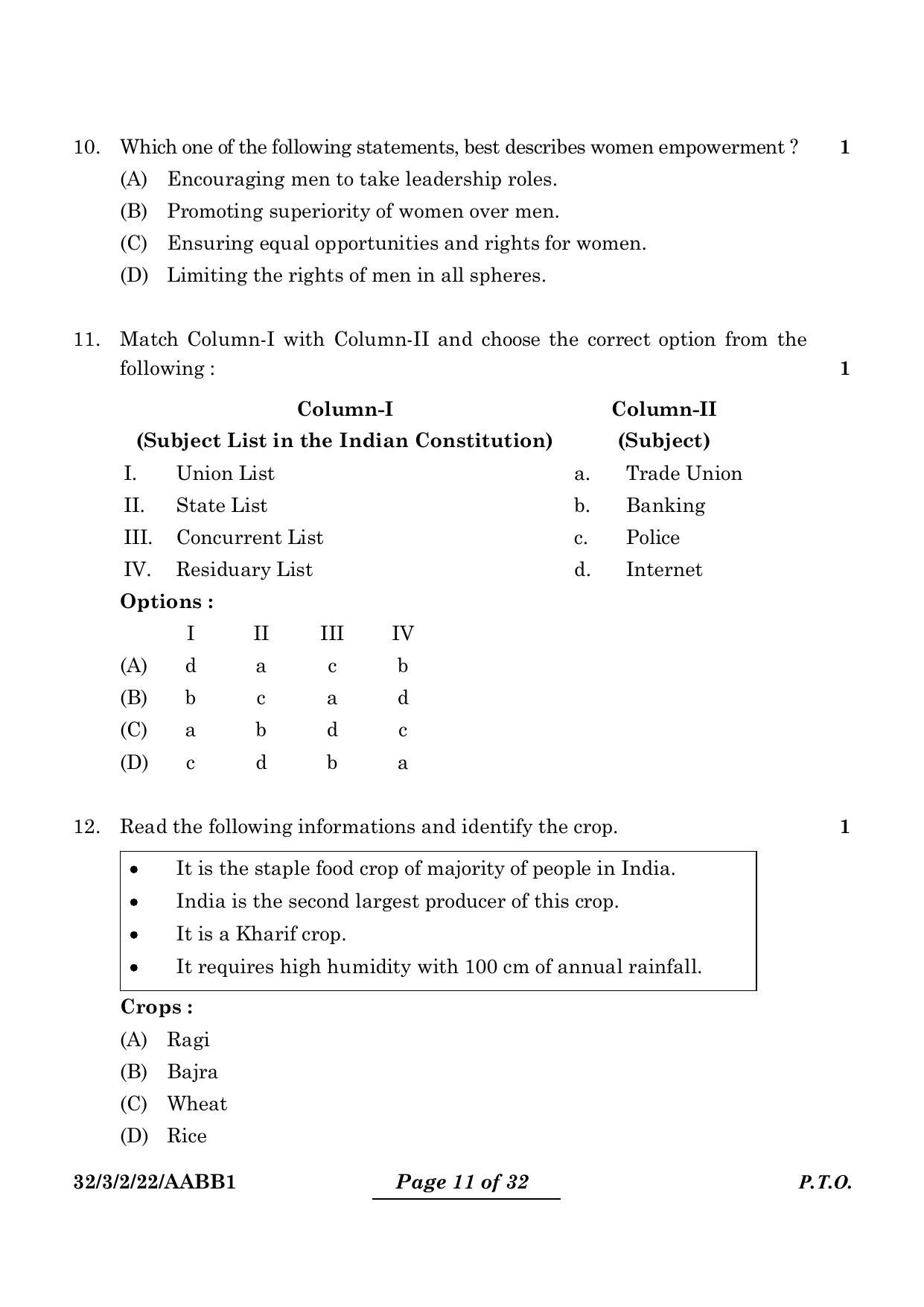 CBSE Class 10 32-3-2 Social Science 2024 Question Paper - Page 11