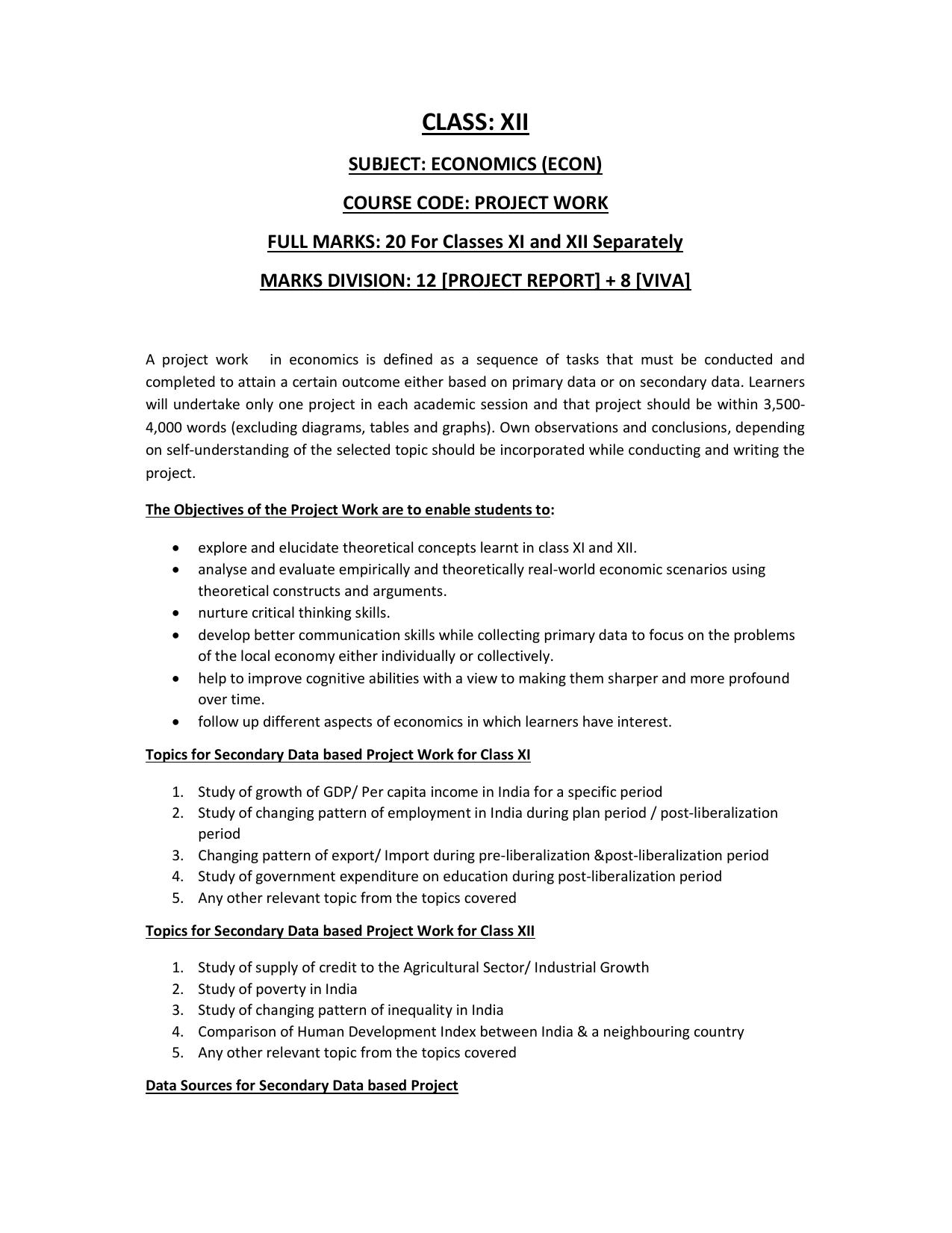 WBCHSE Class 11 & 12 Syllabus for Economics (ECON) (SET I) - Page 11