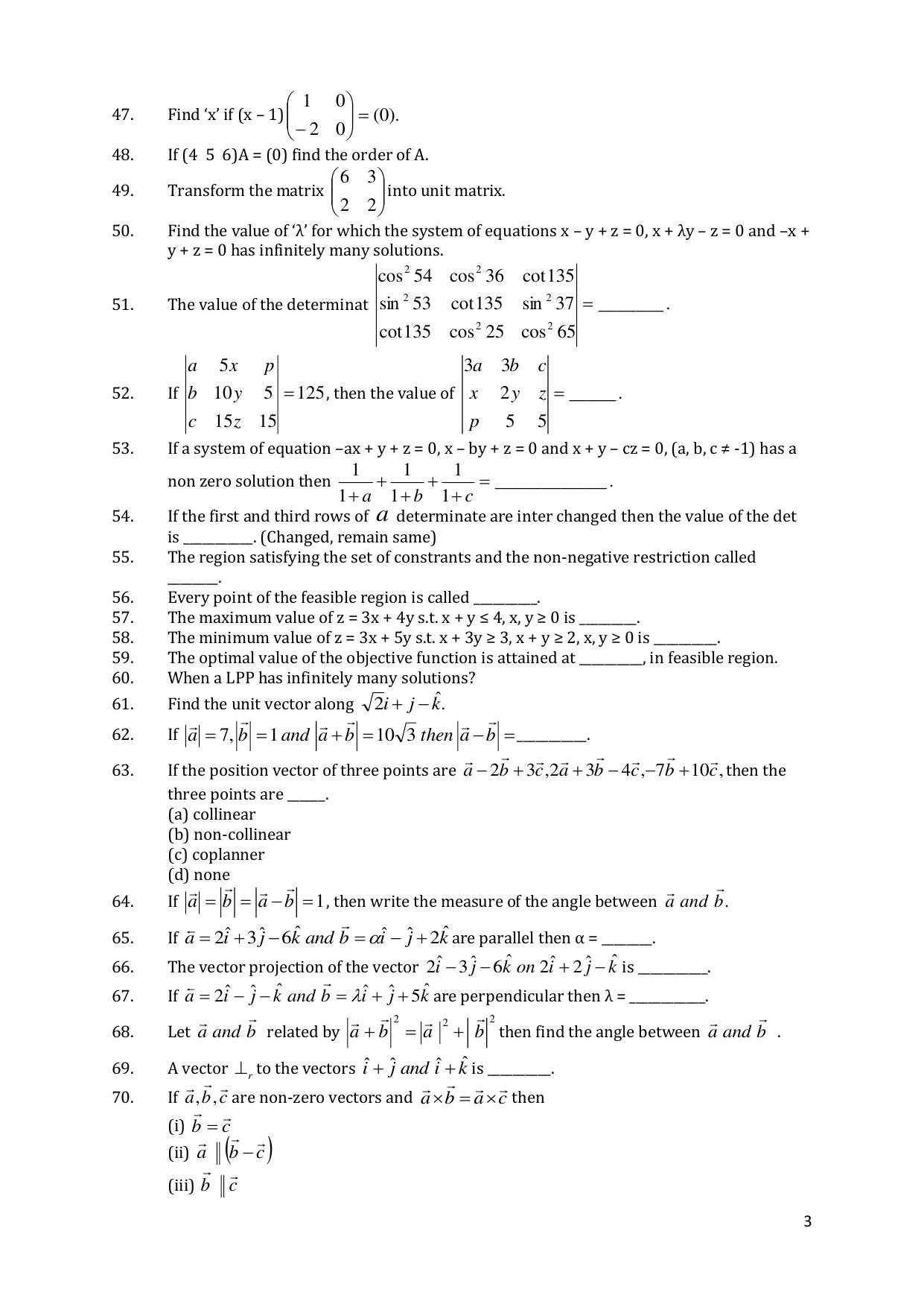 CHSE Odisha Class 12 Mathematics (1ST PHASE) Question Bank - Page 3