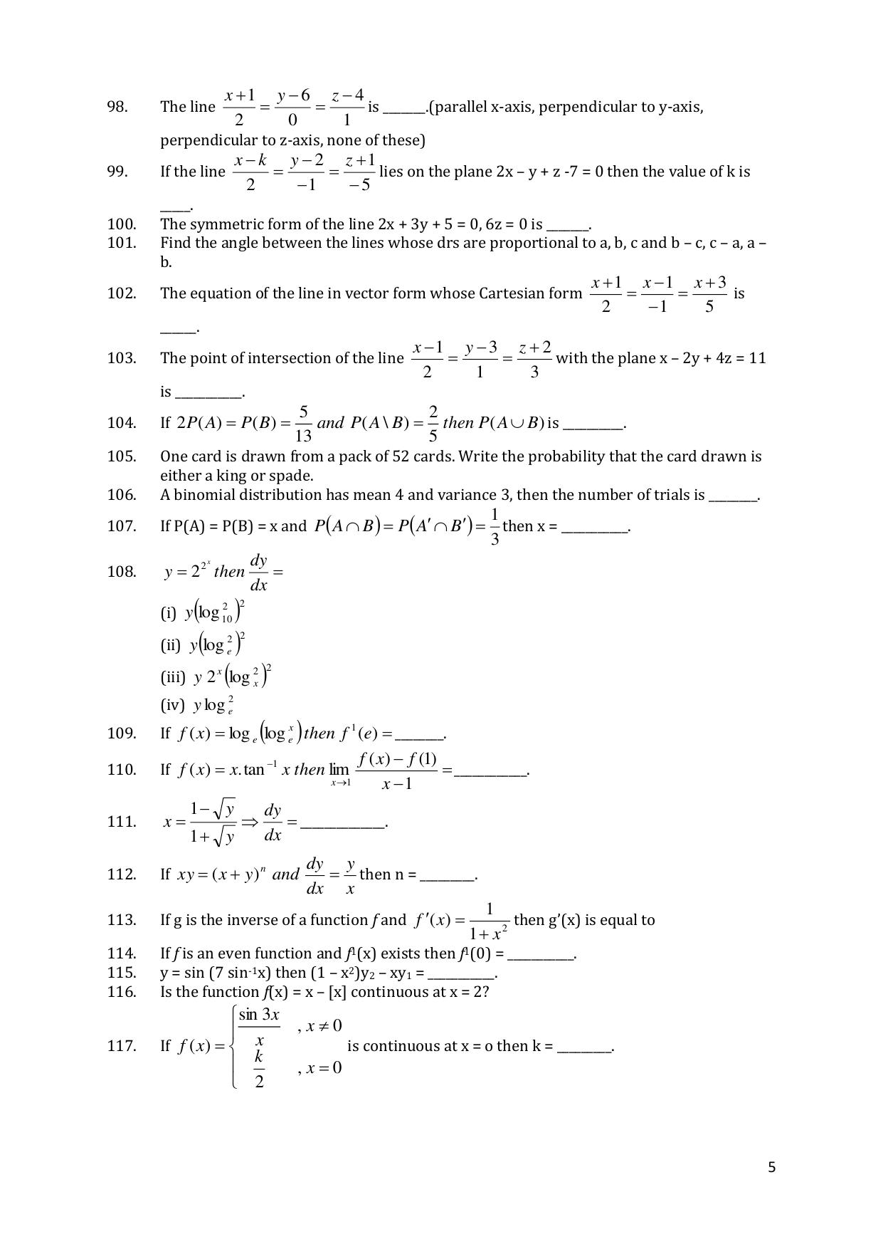 CHSE Odisha Class 12 Mathematics (1ST PHASE) Question Bank - Page 5