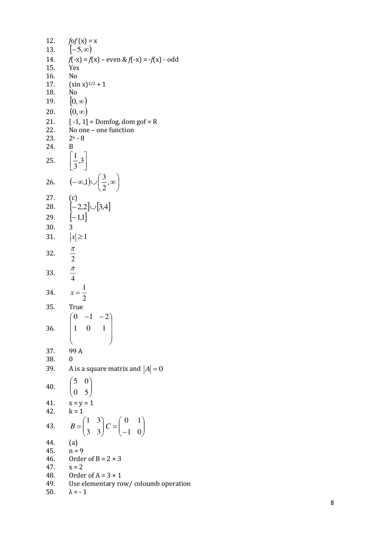 CHSE Odisha Class 12 Mathematics (1ST PHASE) Question Bank - Page 8