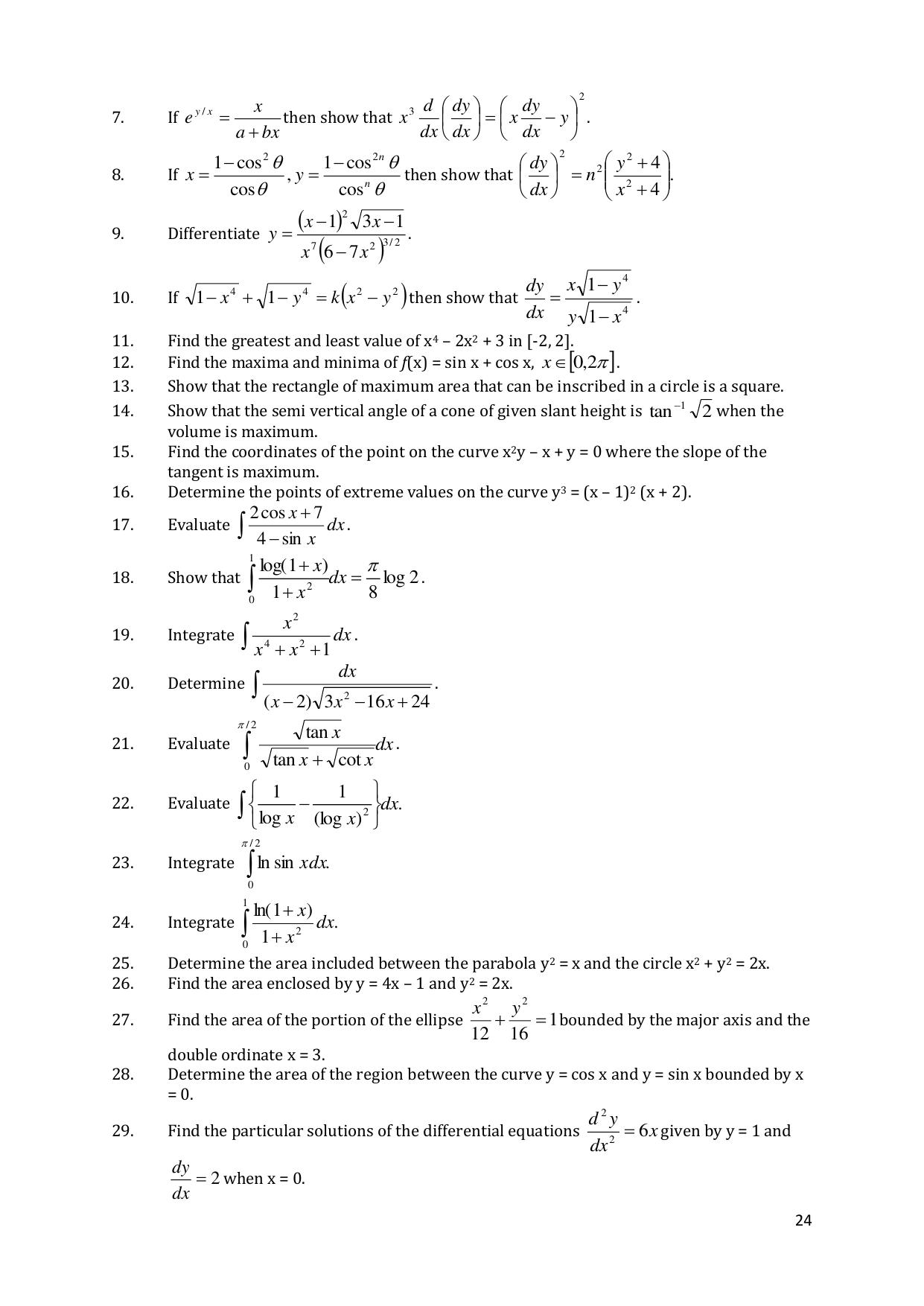 CHSE Odisha Class 12 Mathematics (1ST PHASE) Question Bank - Page 24