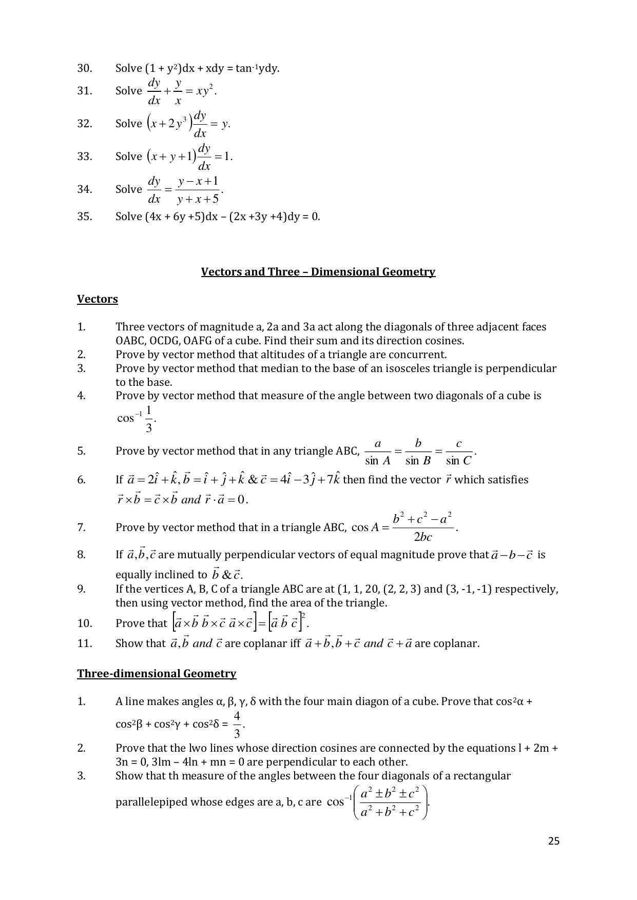 CHSE Odisha Class 12 Mathematics (1ST PHASE) Question Bank - Page 25