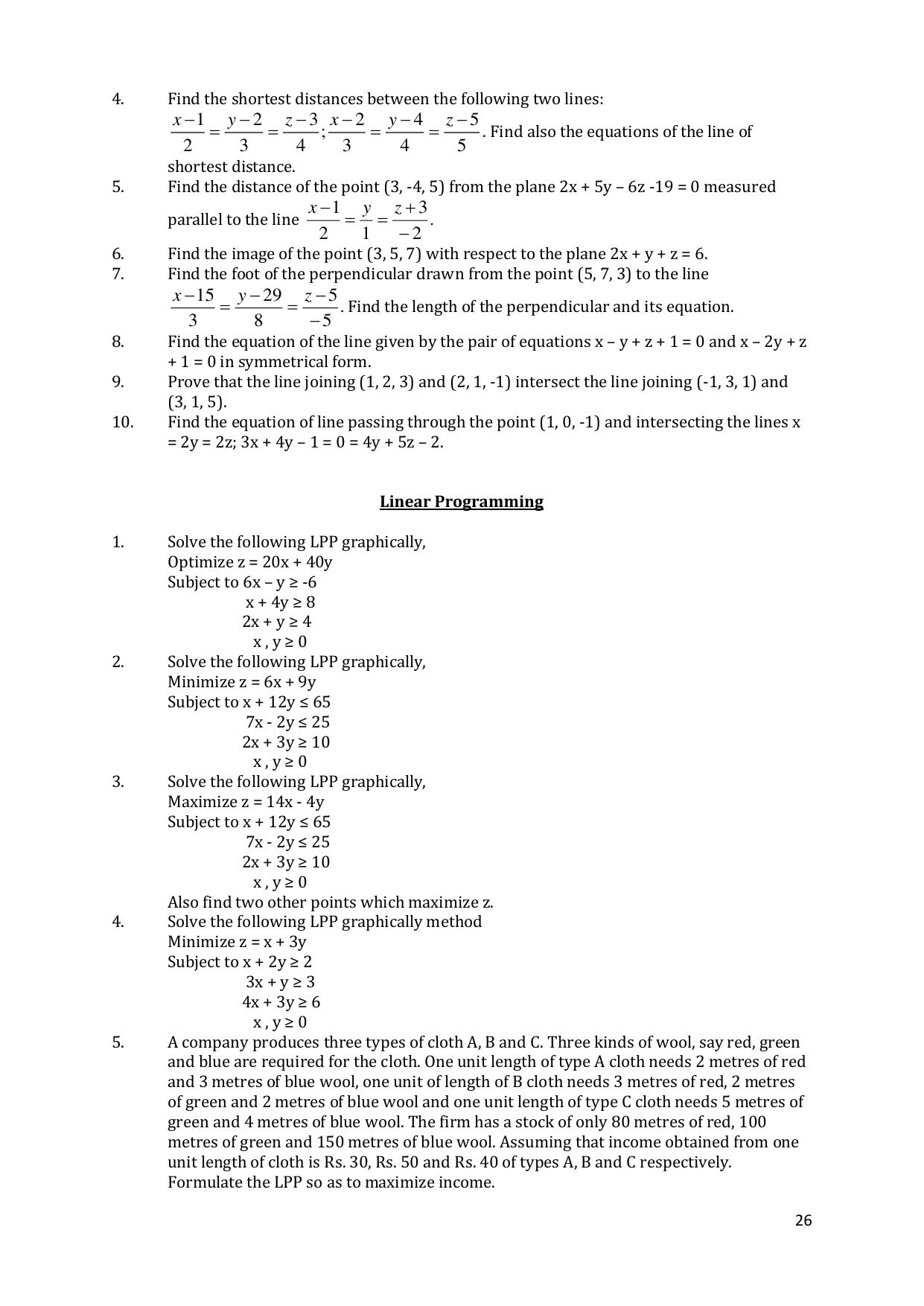 CHSE Odisha Class 12 Mathematics (1ST PHASE) Question Bank - Page 26