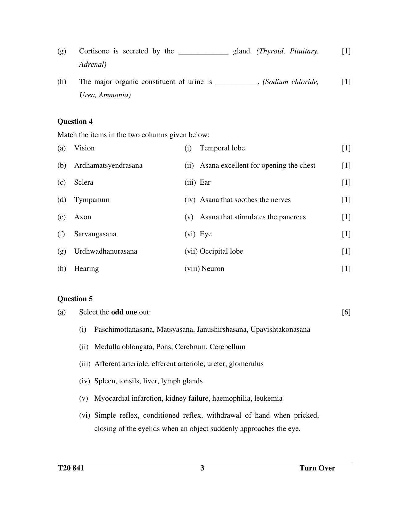 ICSE Class 10 Yoga 2020 Question Paper - Page 3