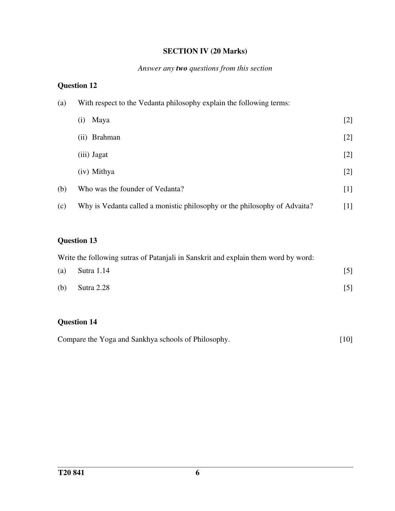 ICSE Class 10 Yoga 2020 Question Paper - Page 6