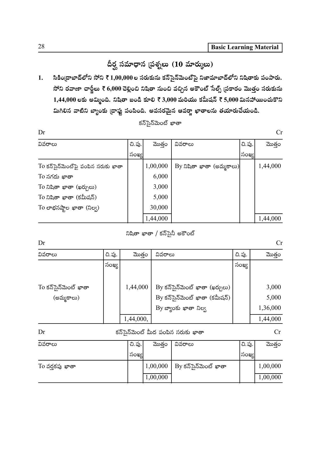 TS SCERT Inter 2nd Year Commerce &Accts II yr TM Path 1 (Telugu Medium) Text Book - Page 33