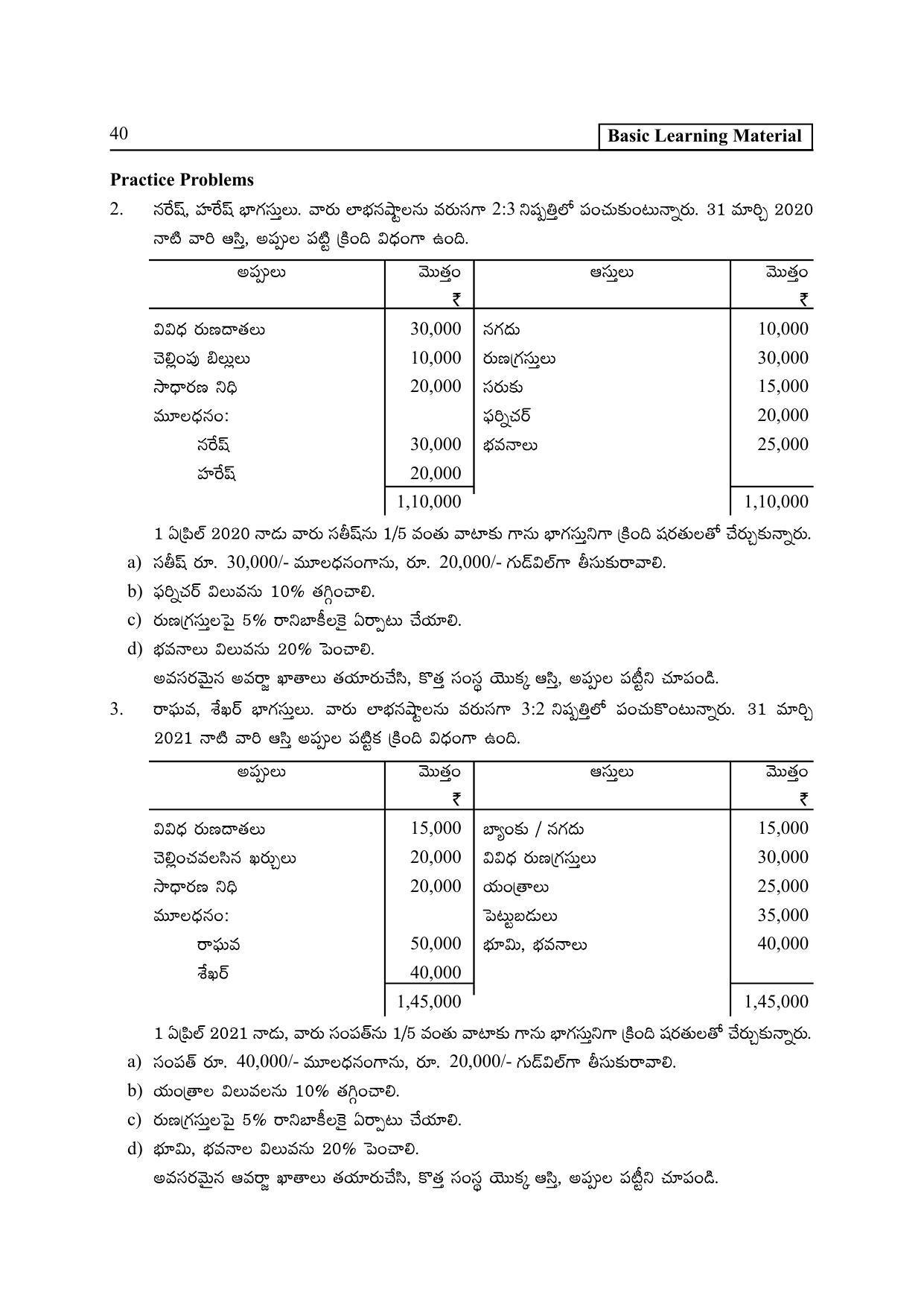 TS SCERT Inter 2nd Year Commerce &Accts II yr TM Path 1 (Telugu Medium) Text Book - Page 45
