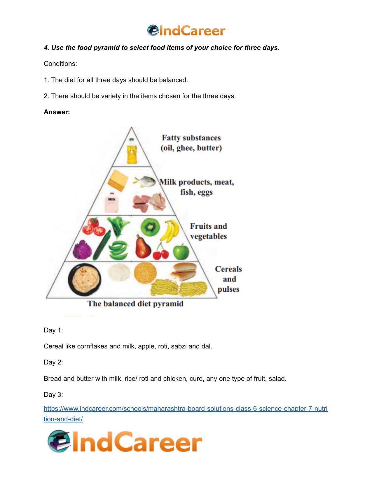 Maharashtra Board Solutions Class 6-Science: Chapter 7- Nutrition and Diet - Page 7