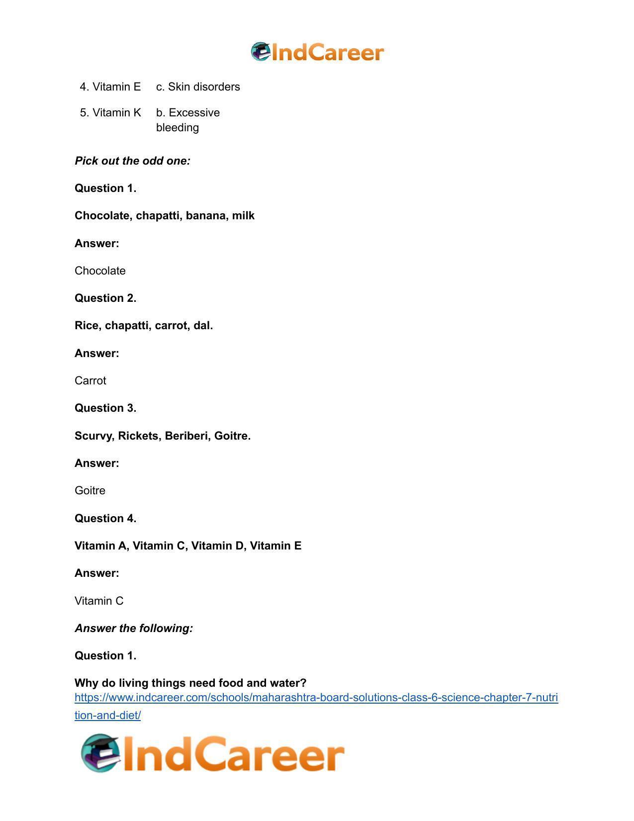 Maharashtra Board Solutions Class 6-Science: Chapter 7- Nutrition and Diet - Page 13