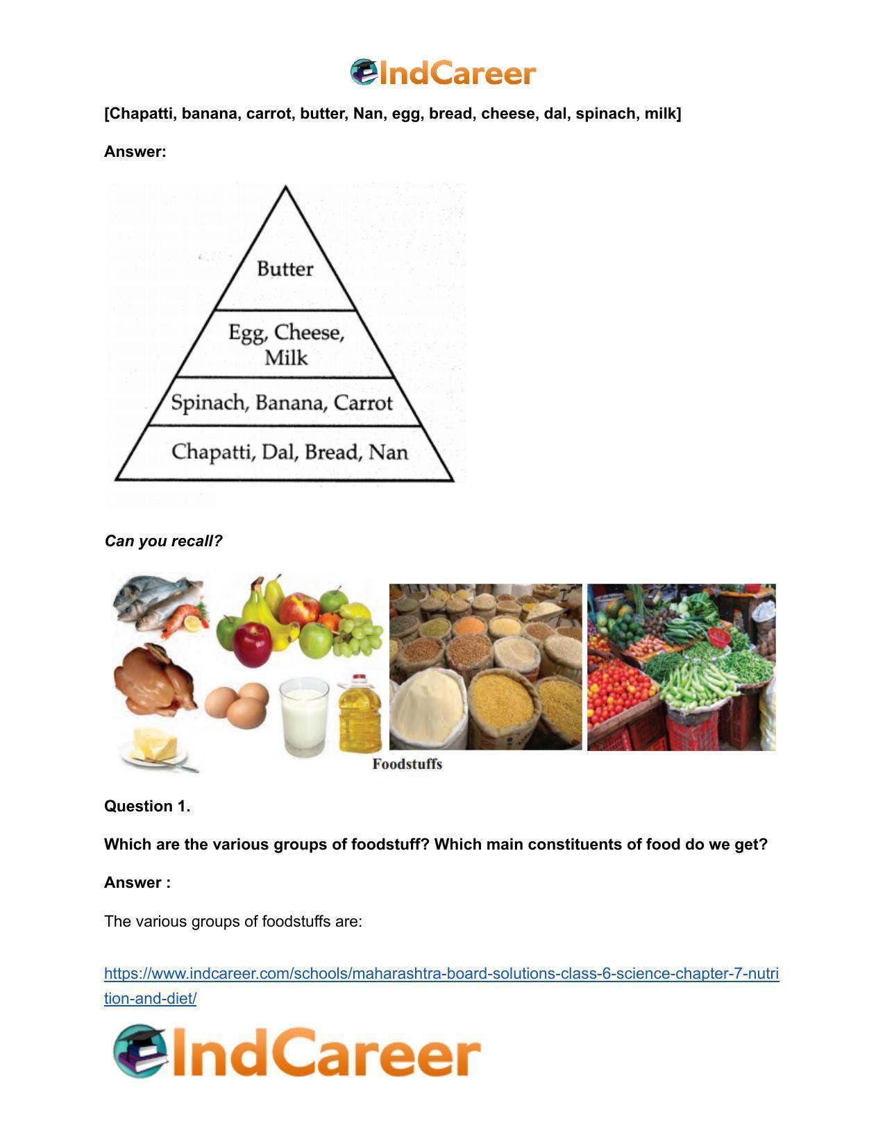 Maharashtra Board Solutions Class 6-Science: Chapter 7- Nutrition and Diet - Page 20