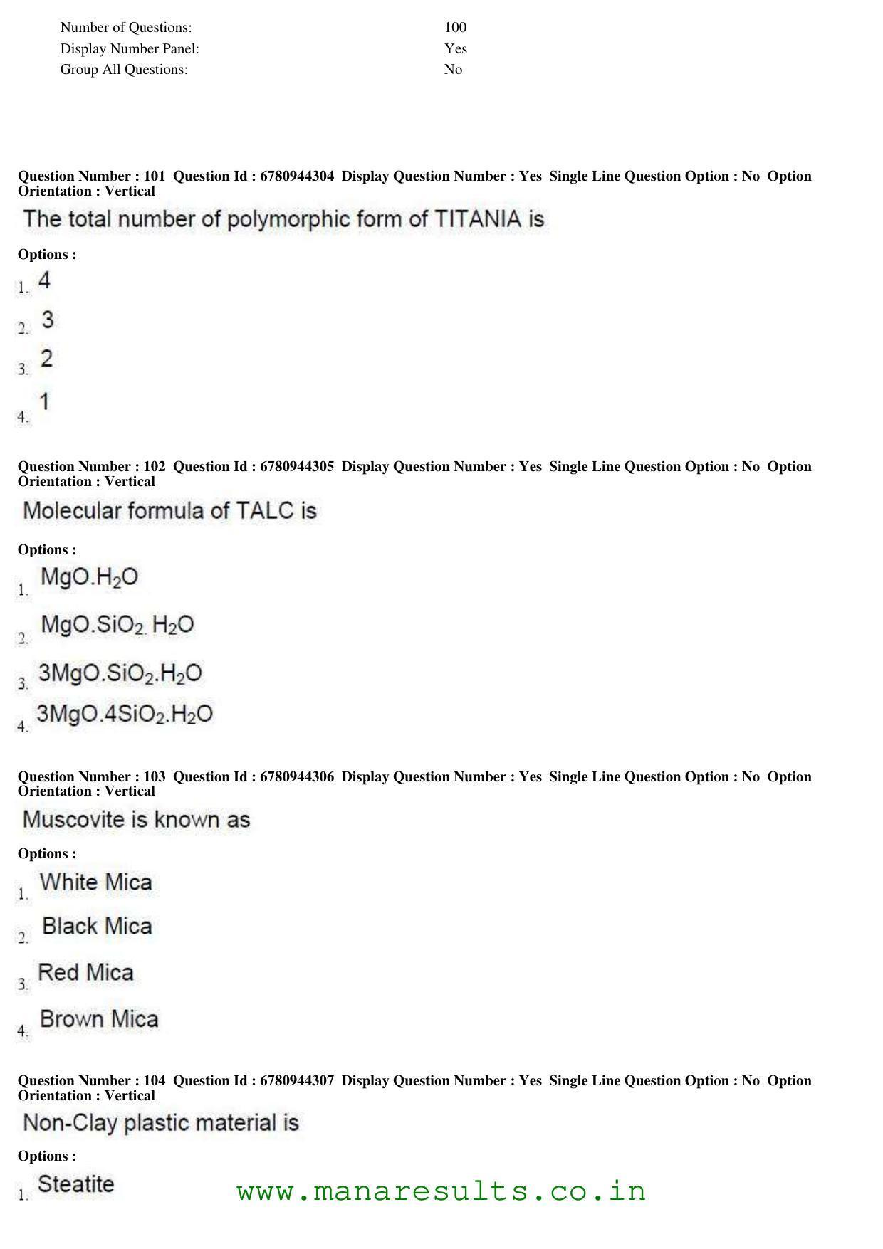 AP ECET 2017 Ceramic Technology Old Previous Question Papers - Page 33