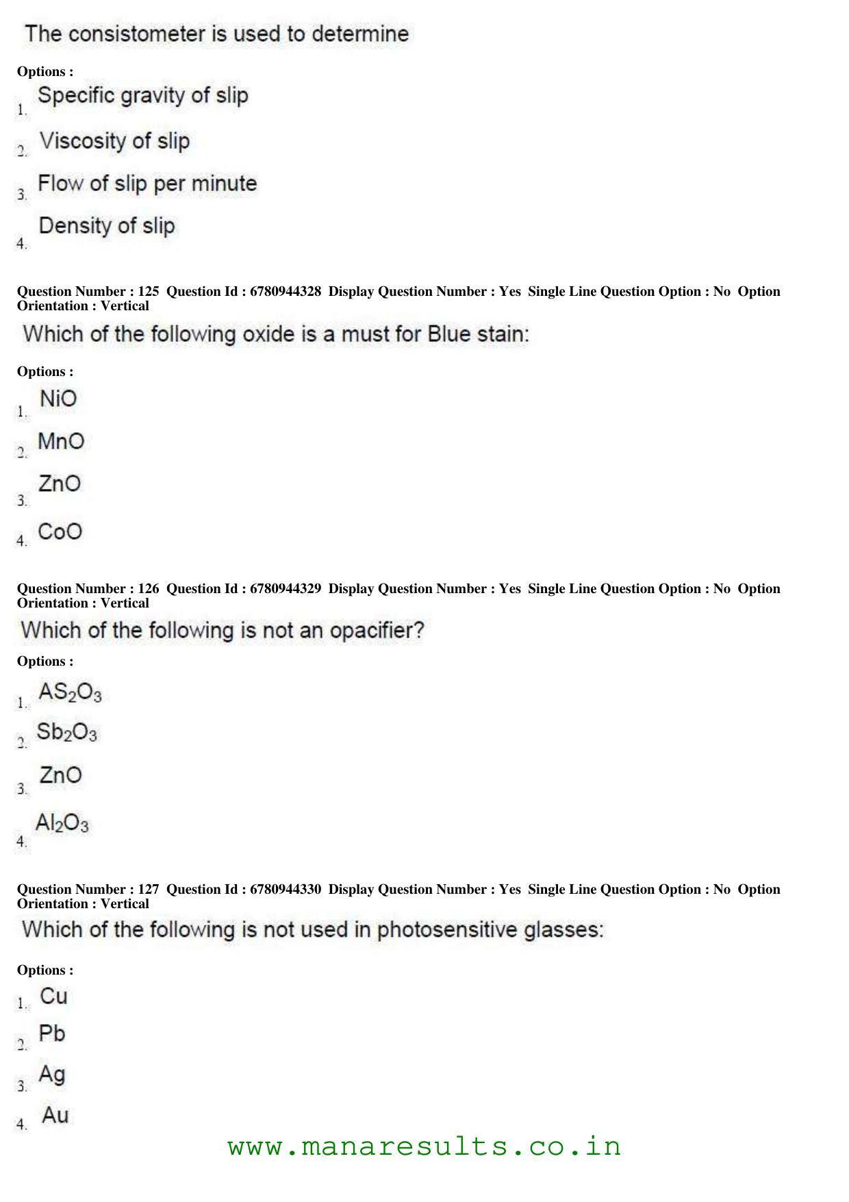 AP ECET 2017 Ceramic Technology Old Previous Question Papers - Page 39