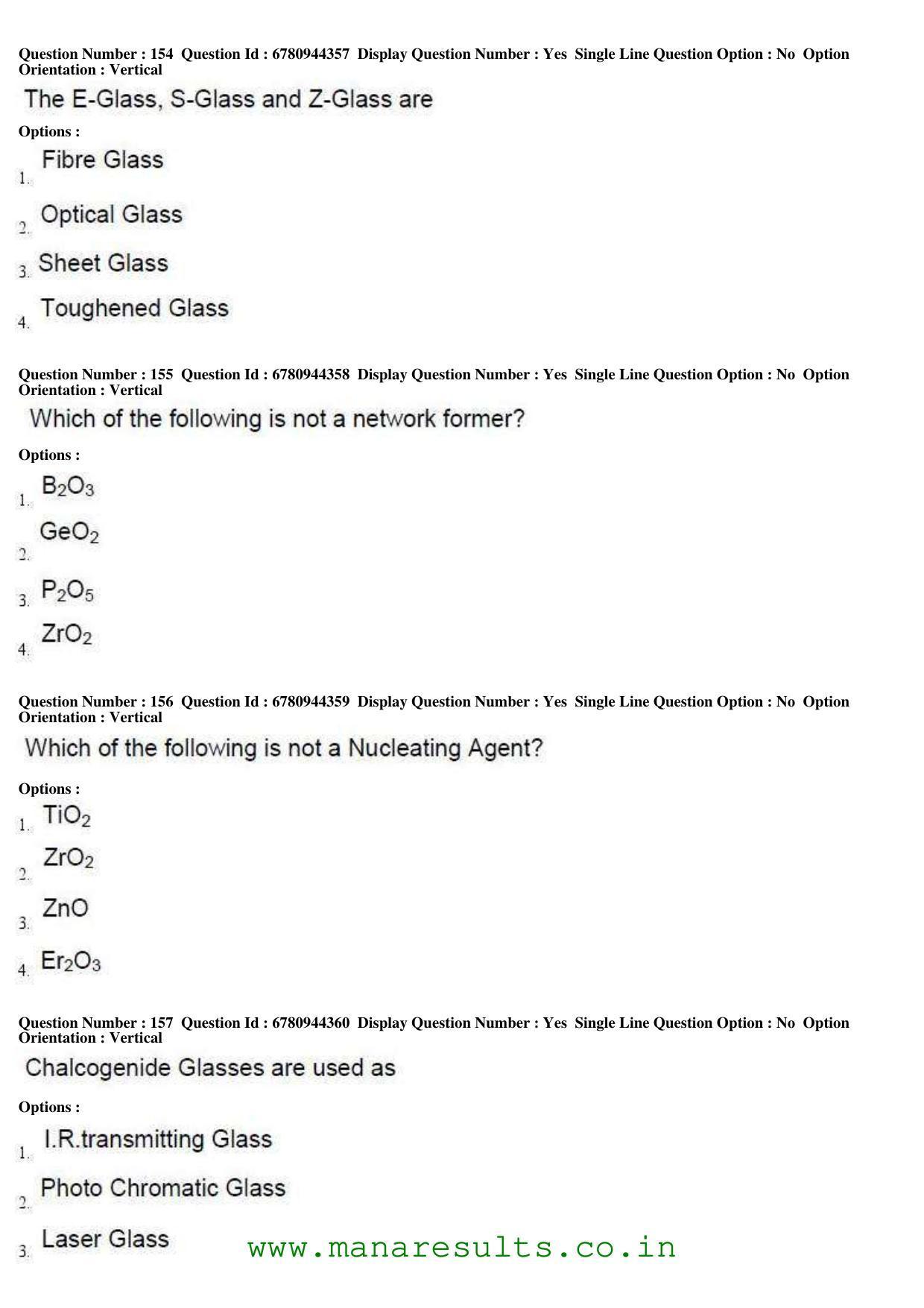 AP ECET 2017 Ceramic Technology Old Previous Question Papers - Page 47