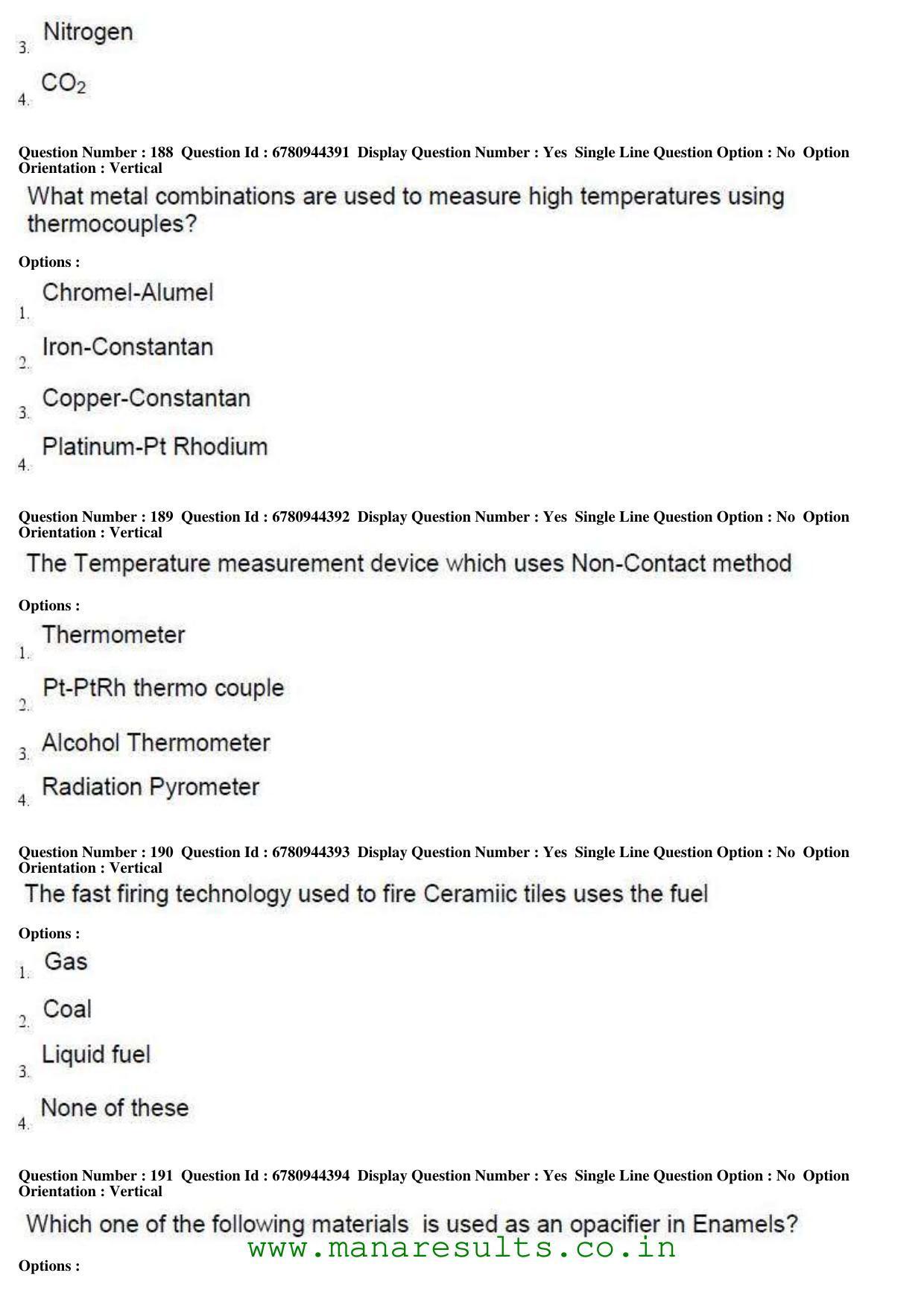 AP ECET 2017 Ceramic Technology Old Previous Question Papers - Page 56