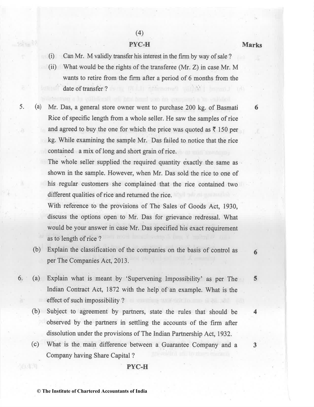 CA Foundation May 2021 Question Paper - Paper 2 (Business Laws and Business Correspondence and Reporting) - Page 4