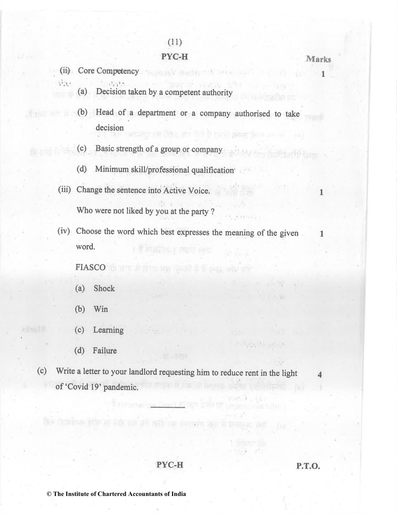 CA Foundation May 2021 Question Paper - Paper 2 (Business Laws and Business Correspondence and Reporting) - Page 11