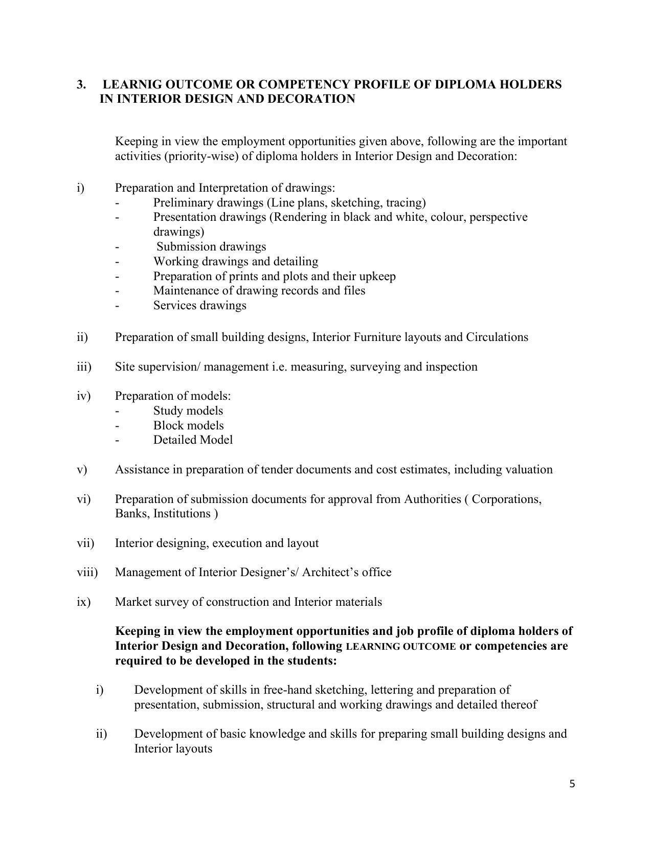 SYLLABUS FOR SEMESTER SYSTEM EFFECTIVE FROM (2021-2022) - INTERIOR DESIGN AND DECORATION - Page 9