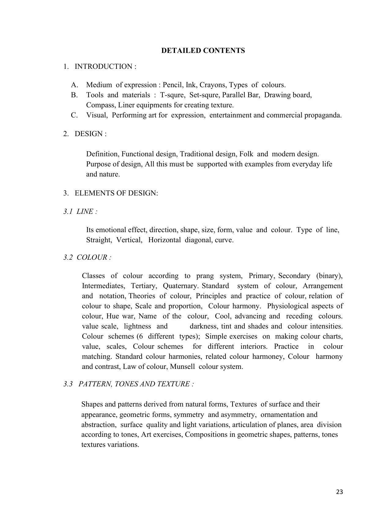 SYLLABUS FOR SEMESTER SYSTEM EFFECTIVE FROM (2021-2022) - INTERIOR DESIGN AND DECORATION - Page 27