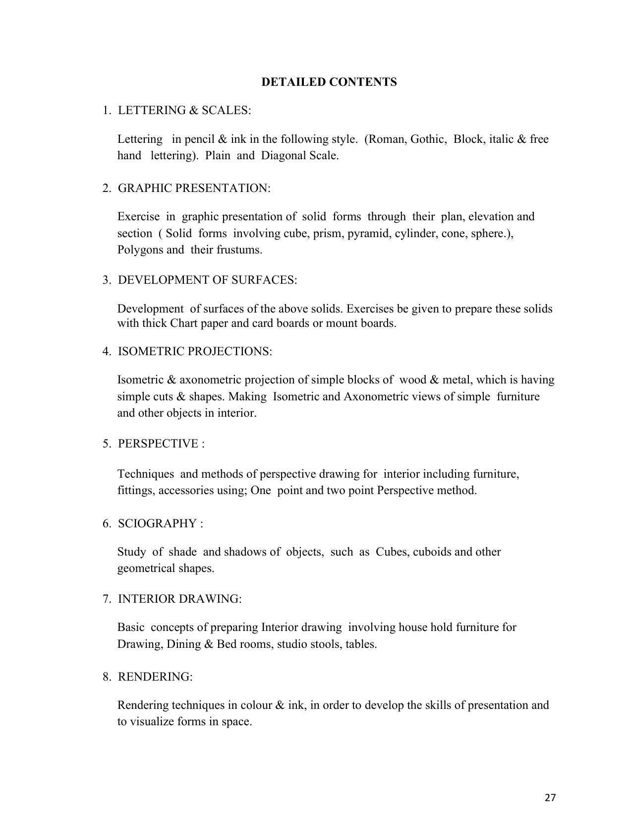 SYLLABUS FOR SEMESTER SYSTEM EFFECTIVE FROM (2021-2022) - INTERIOR DESIGN AND DECORATION - Page 31