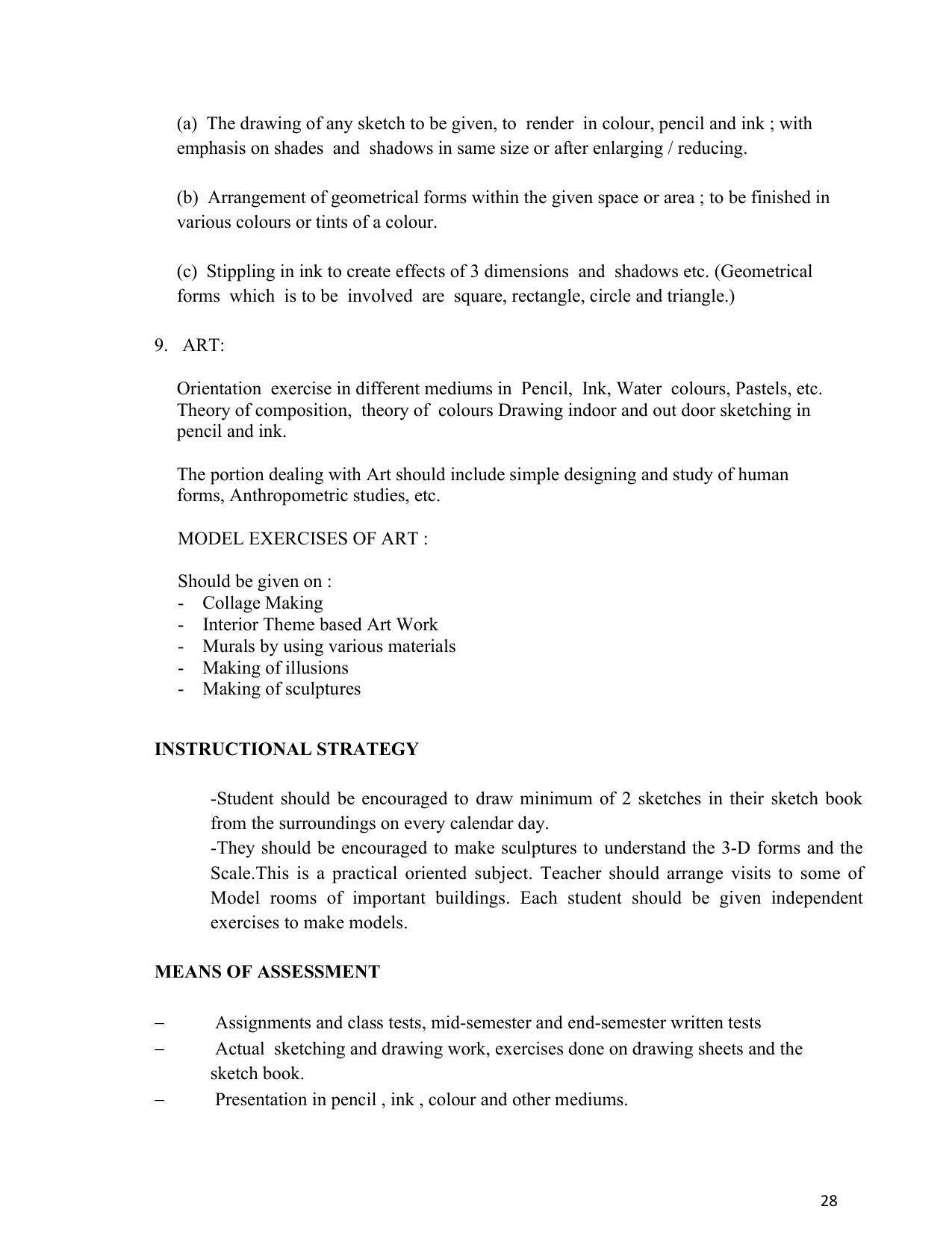 SYLLABUS FOR SEMESTER SYSTEM EFFECTIVE FROM (2021-2022) - INTERIOR DESIGN AND DECORATION - Page 32