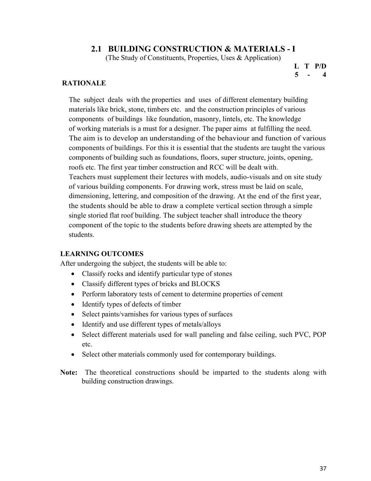 SYLLABUS FOR SEMESTER SYSTEM EFFECTIVE FROM (2021-2022) - INTERIOR DESIGN AND DECORATION - Page 41