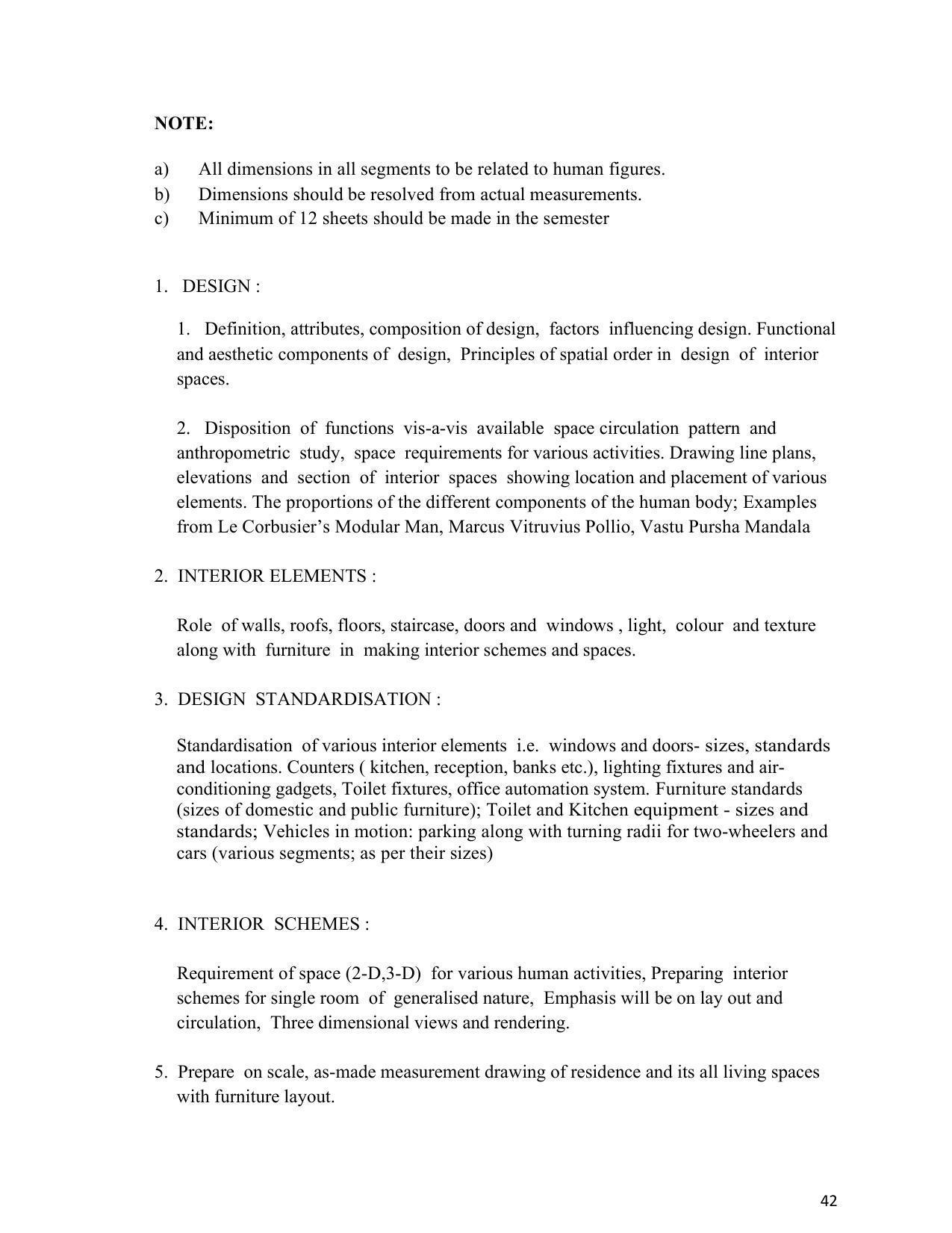 SYLLABUS FOR SEMESTER SYSTEM EFFECTIVE FROM (2021-2022) - INTERIOR DESIGN AND DECORATION - Page 46