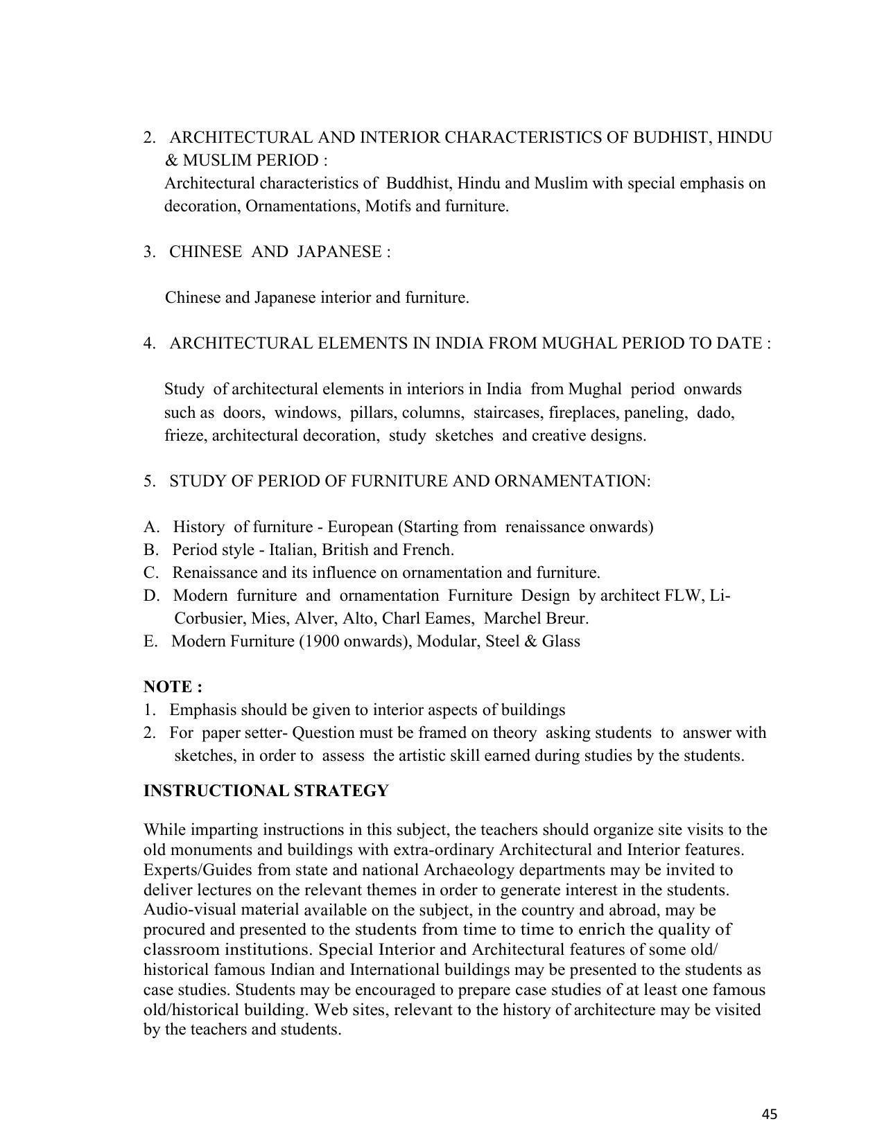 SYLLABUS FOR SEMESTER SYSTEM EFFECTIVE FROM (2021-2022) - INTERIOR DESIGN AND DECORATION - Page 49