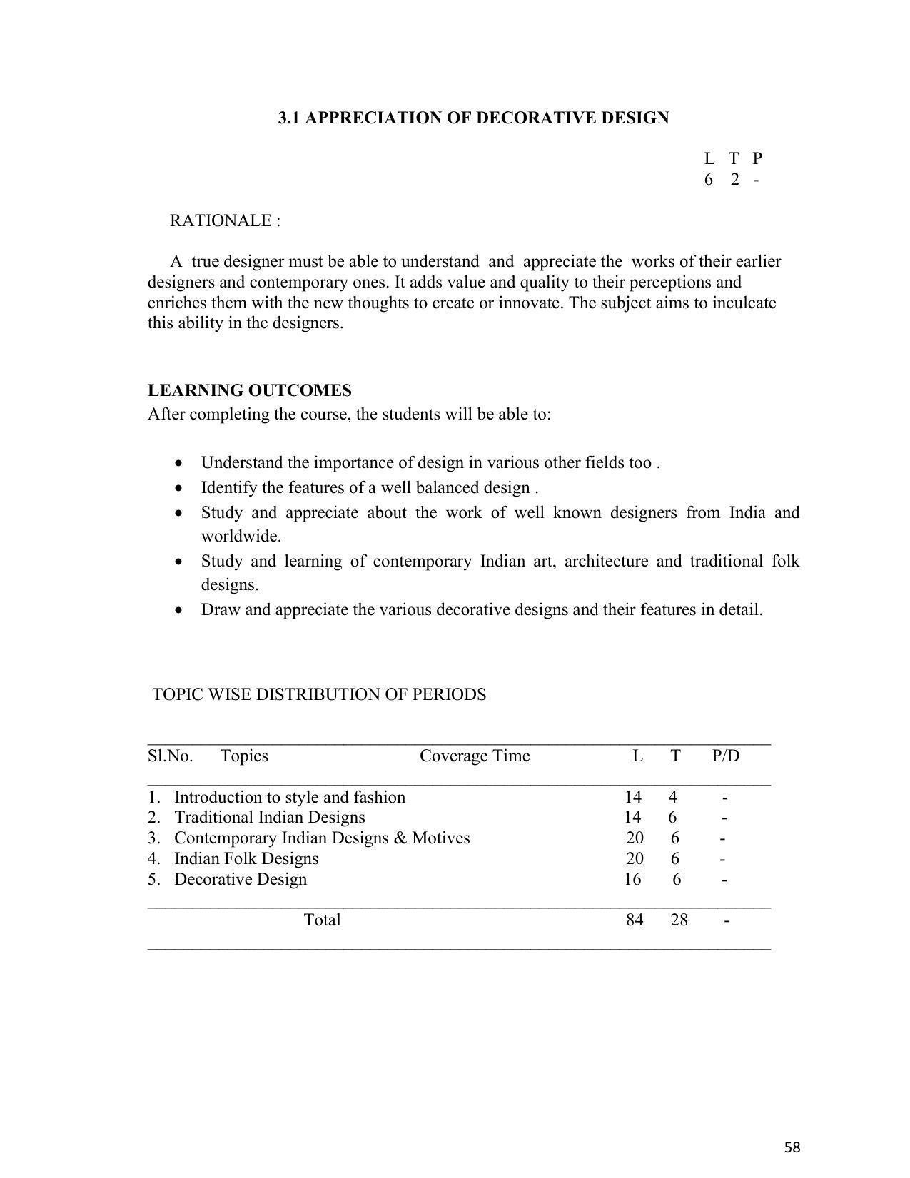 SYLLABUS FOR SEMESTER SYSTEM EFFECTIVE FROM (2021-2022) - INTERIOR DESIGN AND DECORATION - Page 62