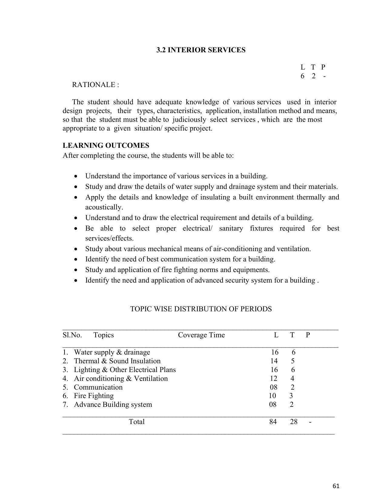 SYLLABUS FOR SEMESTER SYSTEM EFFECTIVE FROM (2021-2022) - INTERIOR DESIGN AND DECORATION - Page 65