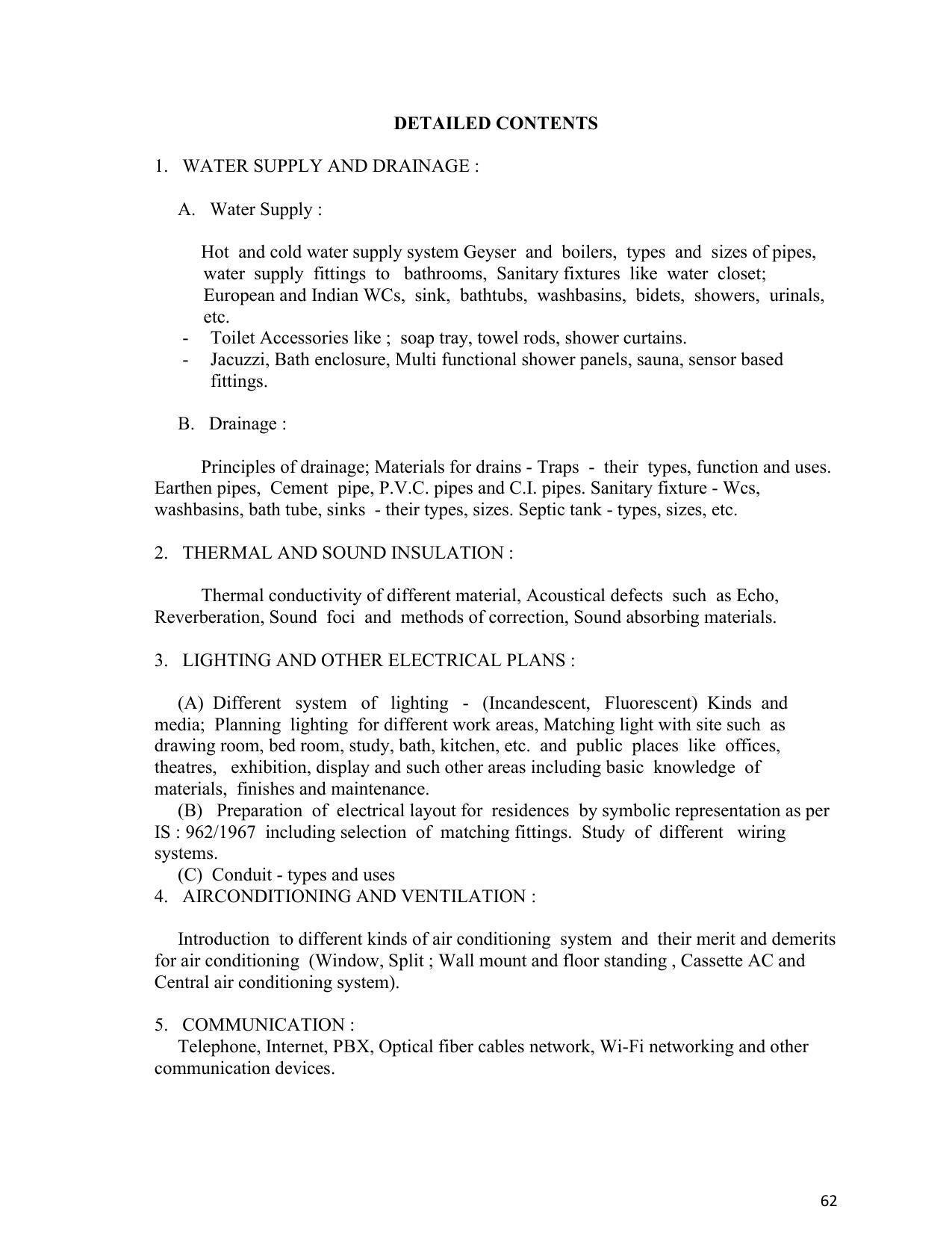 SYLLABUS FOR SEMESTER SYSTEM EFFECTIVE FROM (2021-2022) - INTERIOR DESIGN AND DECORATION - Page 66