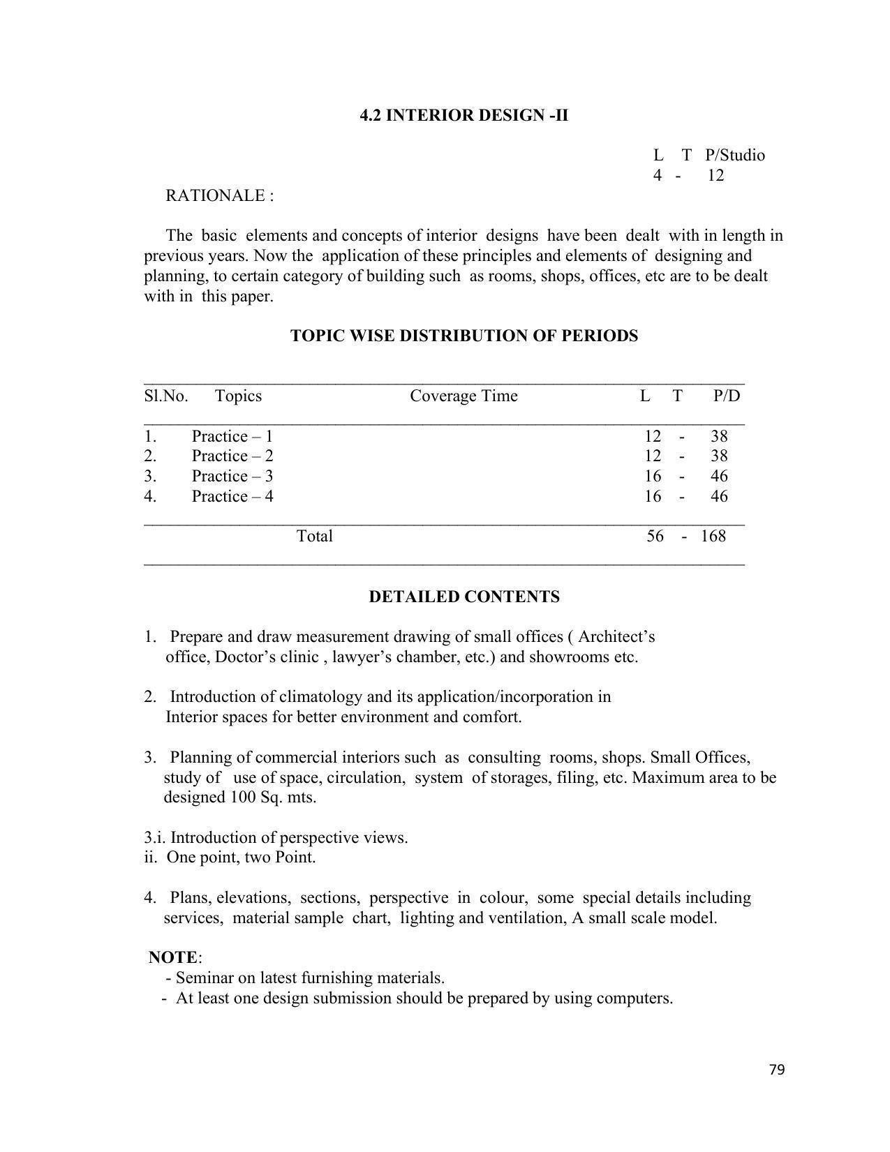 SYLLABUS FOR SEMESTER SYSTEM EFFECTIVE FROM (2021-2022) - INTERIOR DESIGN AND DECORATION - Page 83