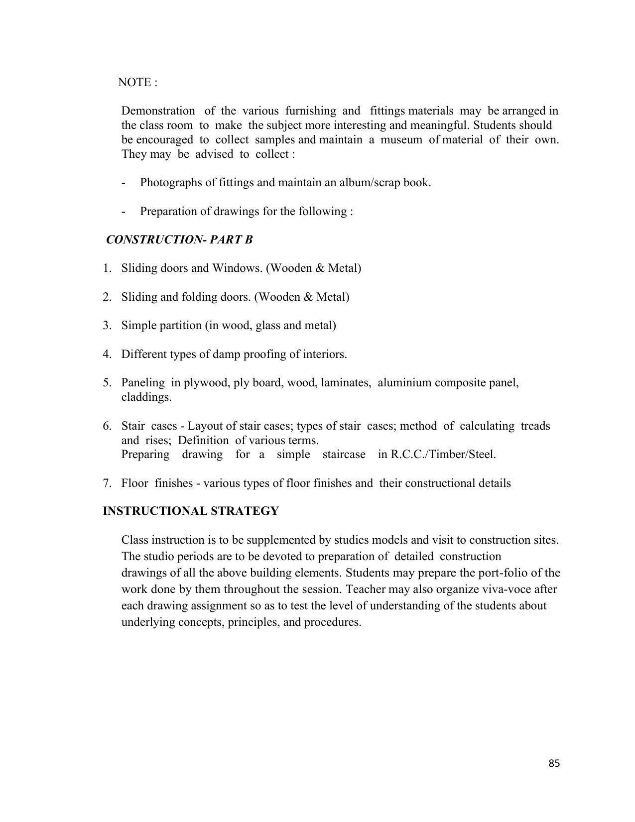 SYLLABUS FOR SEMESTER SYSTEM EFFECTIVE FROM (2021-2022) - INTERIOR DESIGN AND DECORATION - Page 89
