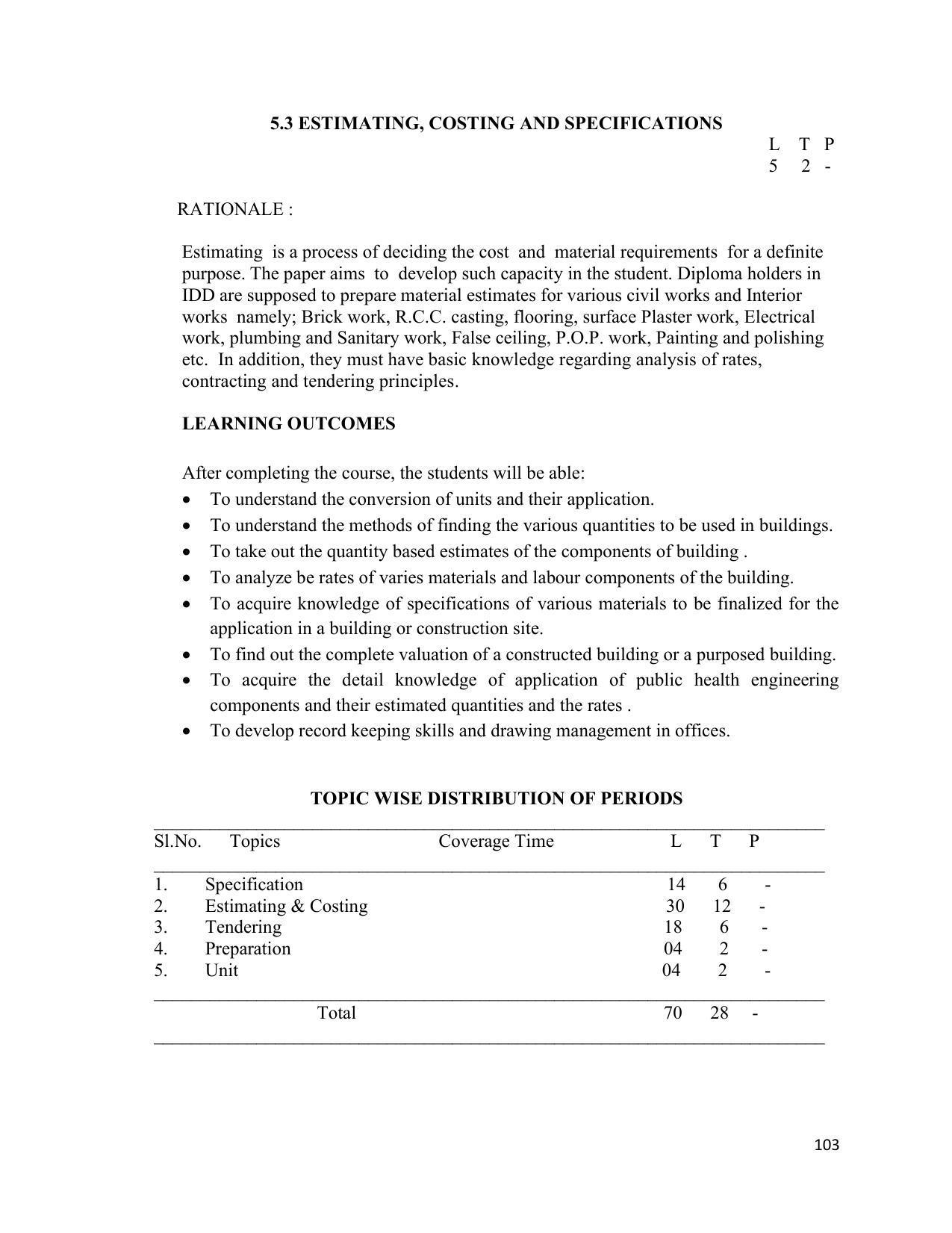 SYLLABUS FOR SEMESTER SYSTEM EFFECTIVE FROM (2021-2022) - INTERIOR DESIGN AND DECORATION - Page 107