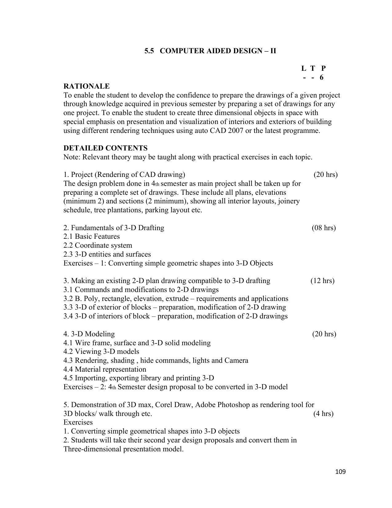 SYLLABUS FOR SEMESTER SYSTEM EFFECTIVE FROM (2021-2022) - INTERIOR DESIGN AND DECORATION - Page 113