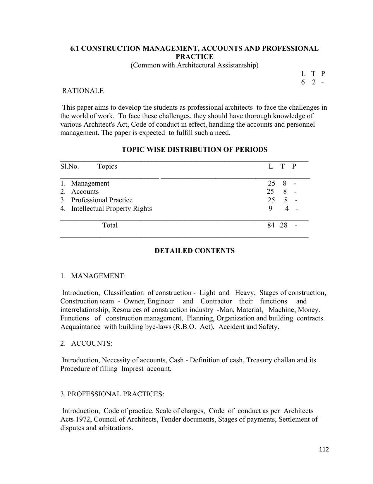 SYLLABUS FOR SEMESTER SYSTEM EFFECTIVE FROM (2021-2022) - INTERIOR DESIGN AND DECORATION - Page 116