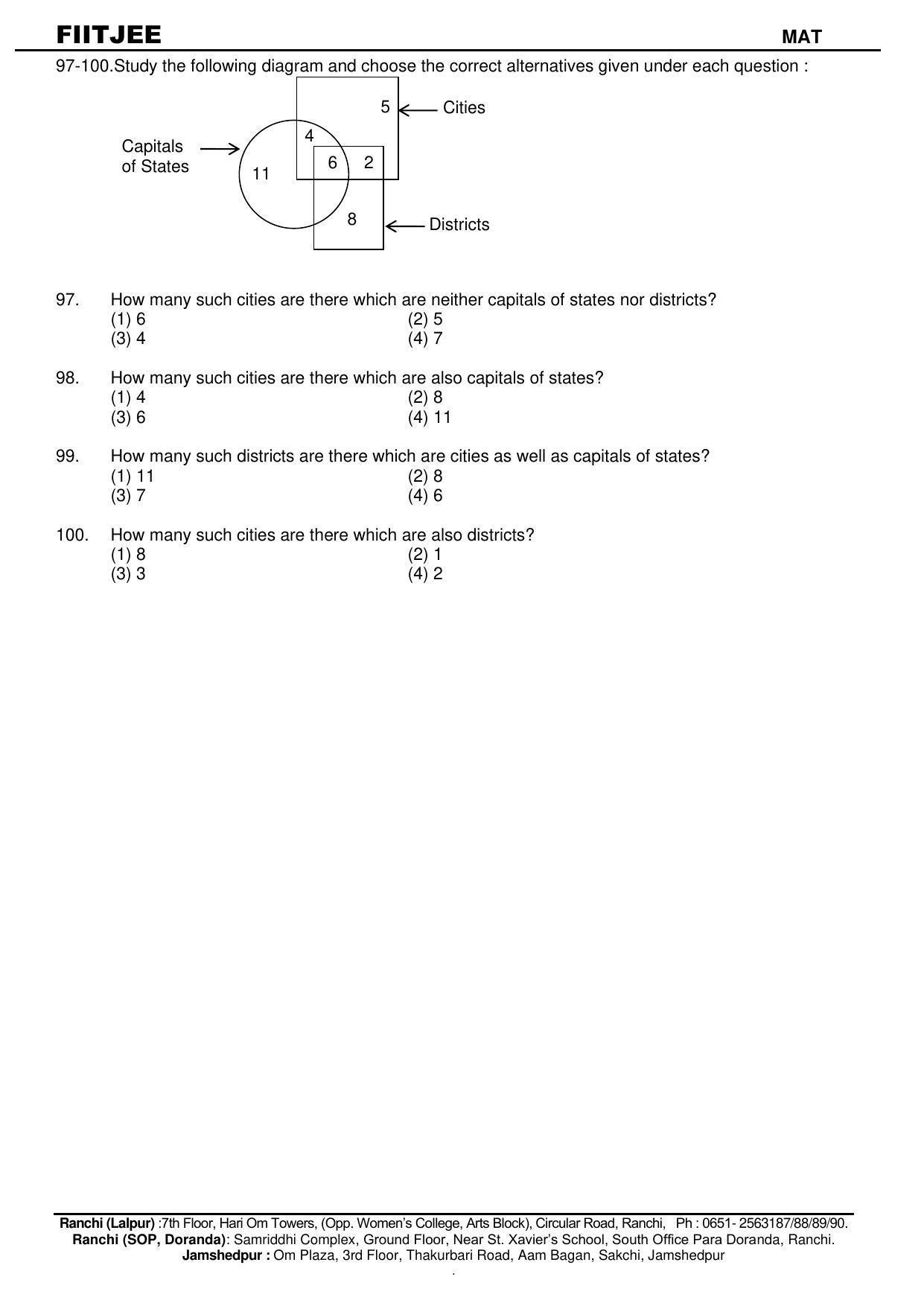 Jharkhand (JAC) NTSE (MAT) 2020-21 Question Paper - Page 12