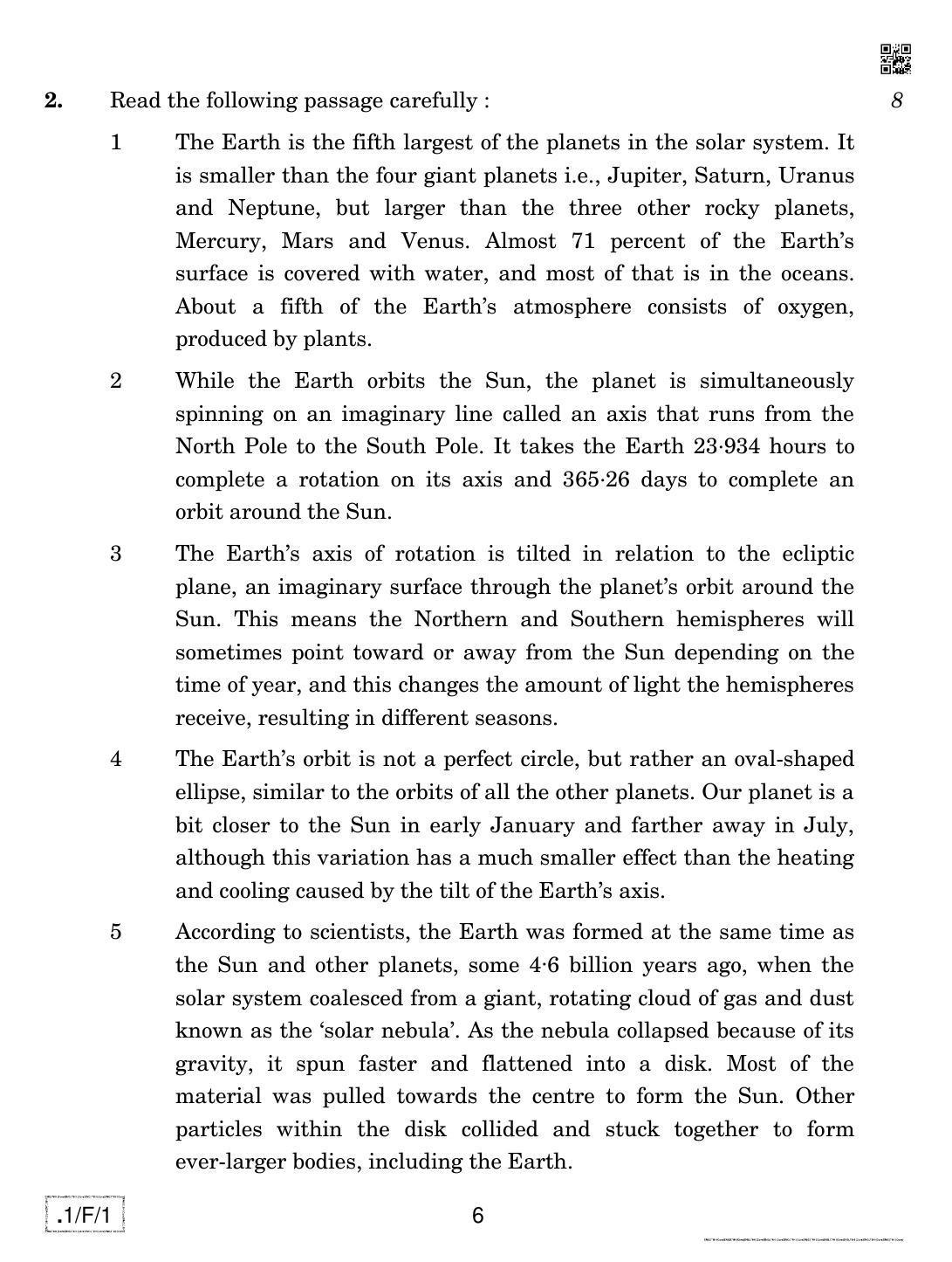 CBSE Class 12 1-C-1 English Core 2020 Compartment Question Paper - Page 6