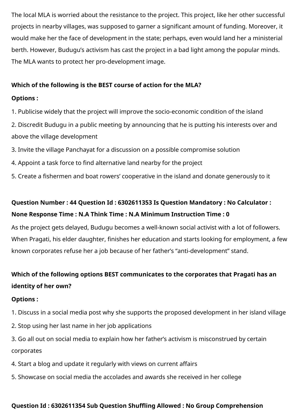 XAT 2022 Question Paper - Page 31