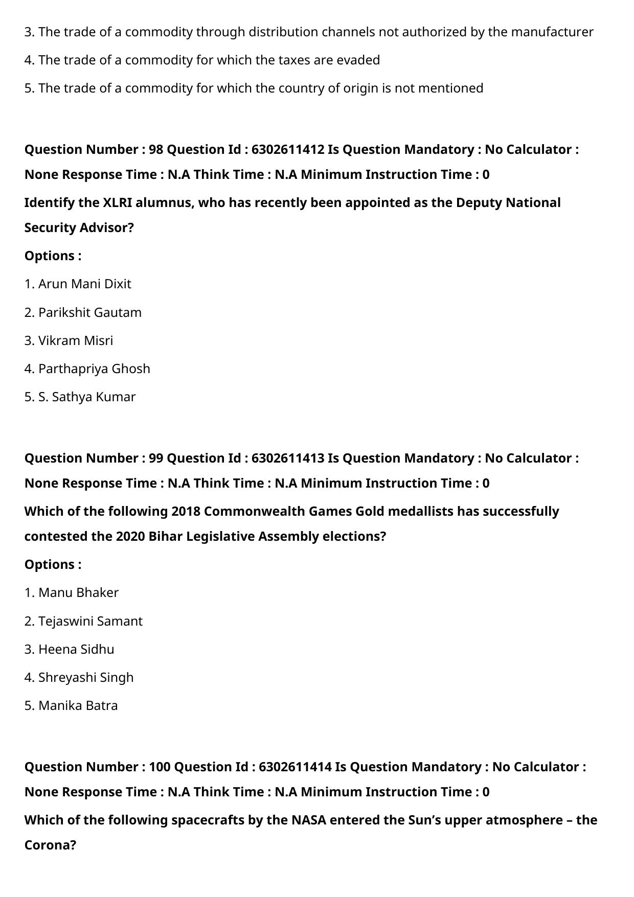 XAT 2022 Question Paper - Page 61