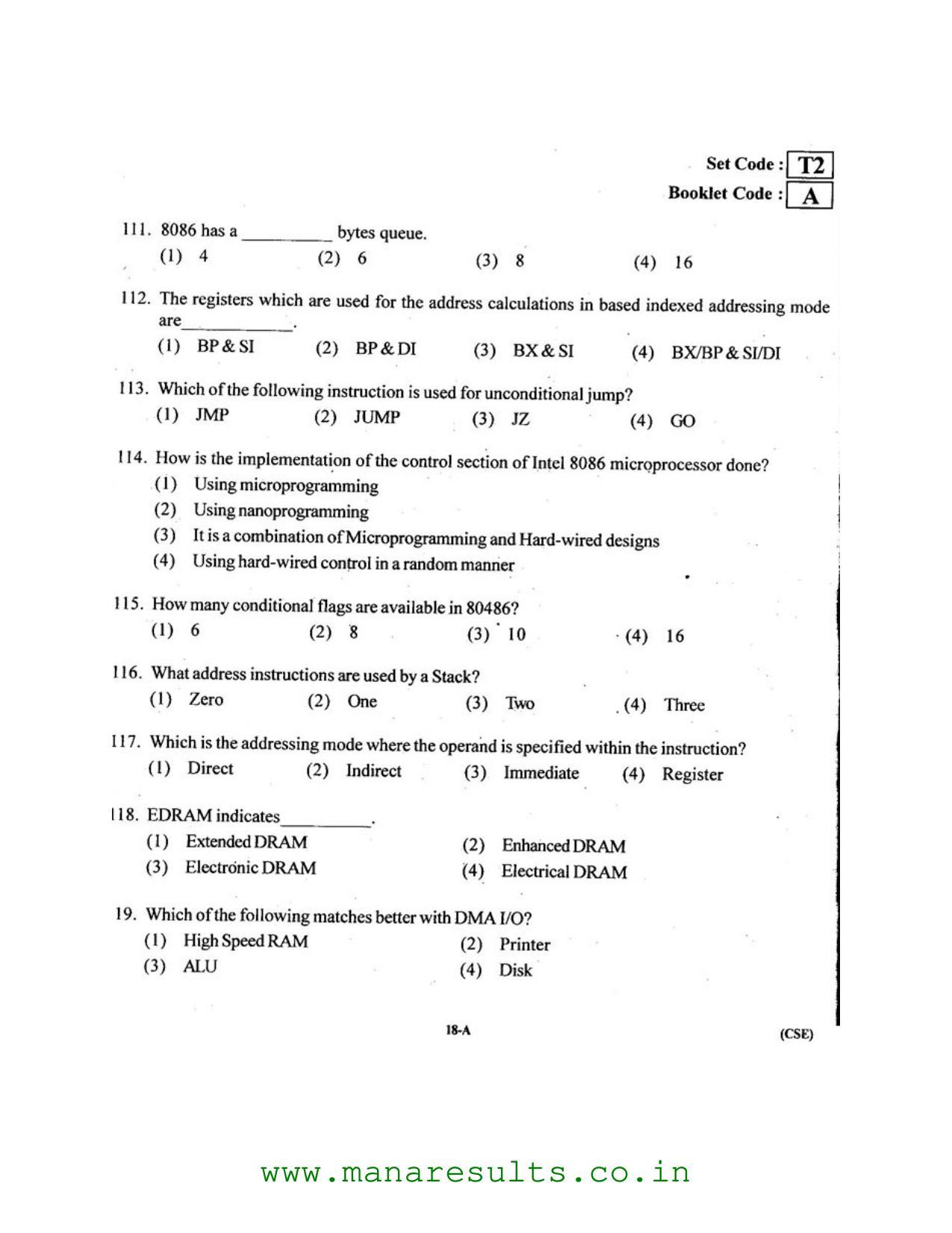 AP ECET 2016 Computer Science and Engineering Old Previous Question Papers - Page 17