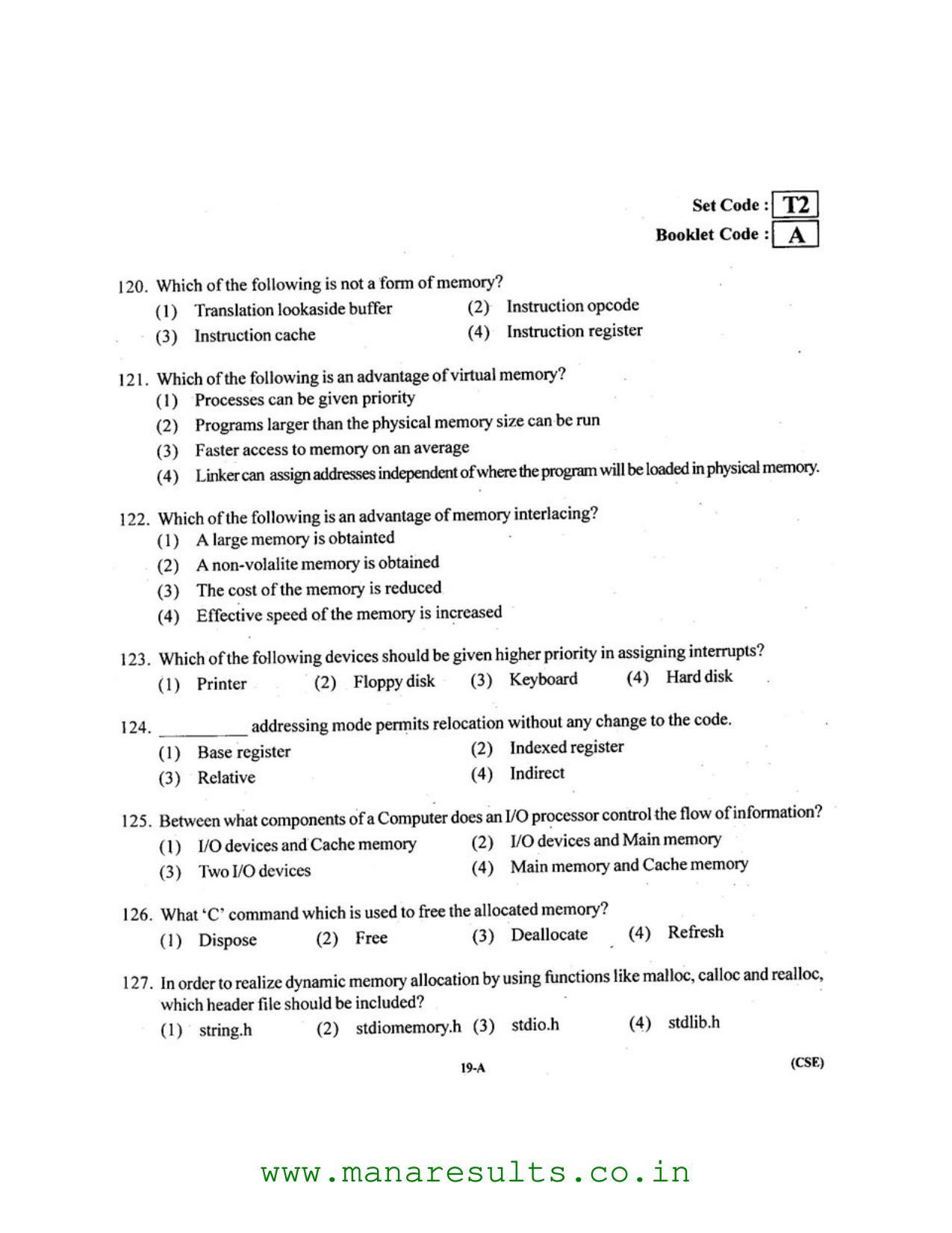 AP ECET 2016 Computer Science and Engineering Old Previous Question Papers - Page 18