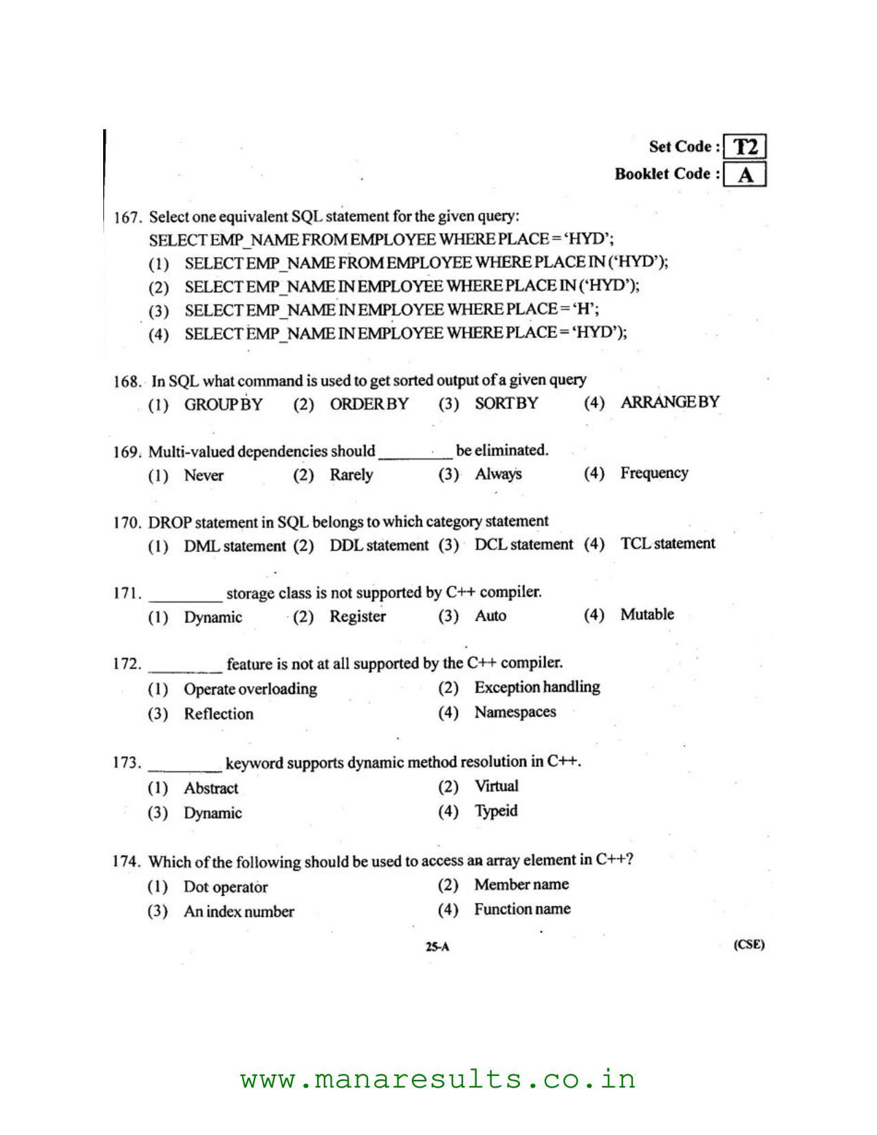 AP ECET 2016 Computer Science and Engineering Old Previous Question Papers - Page 24