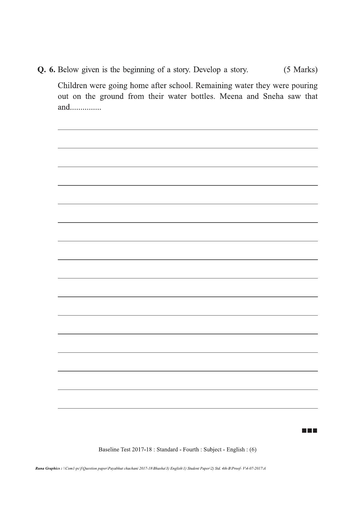 Maharashtra Board Class 4 English इंग्रजी Set B (संच-ब) Question Bank - Page 6