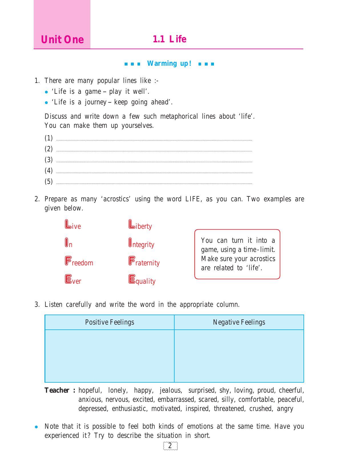 Maharashtra Board Class 9 English Textbook - Page 12