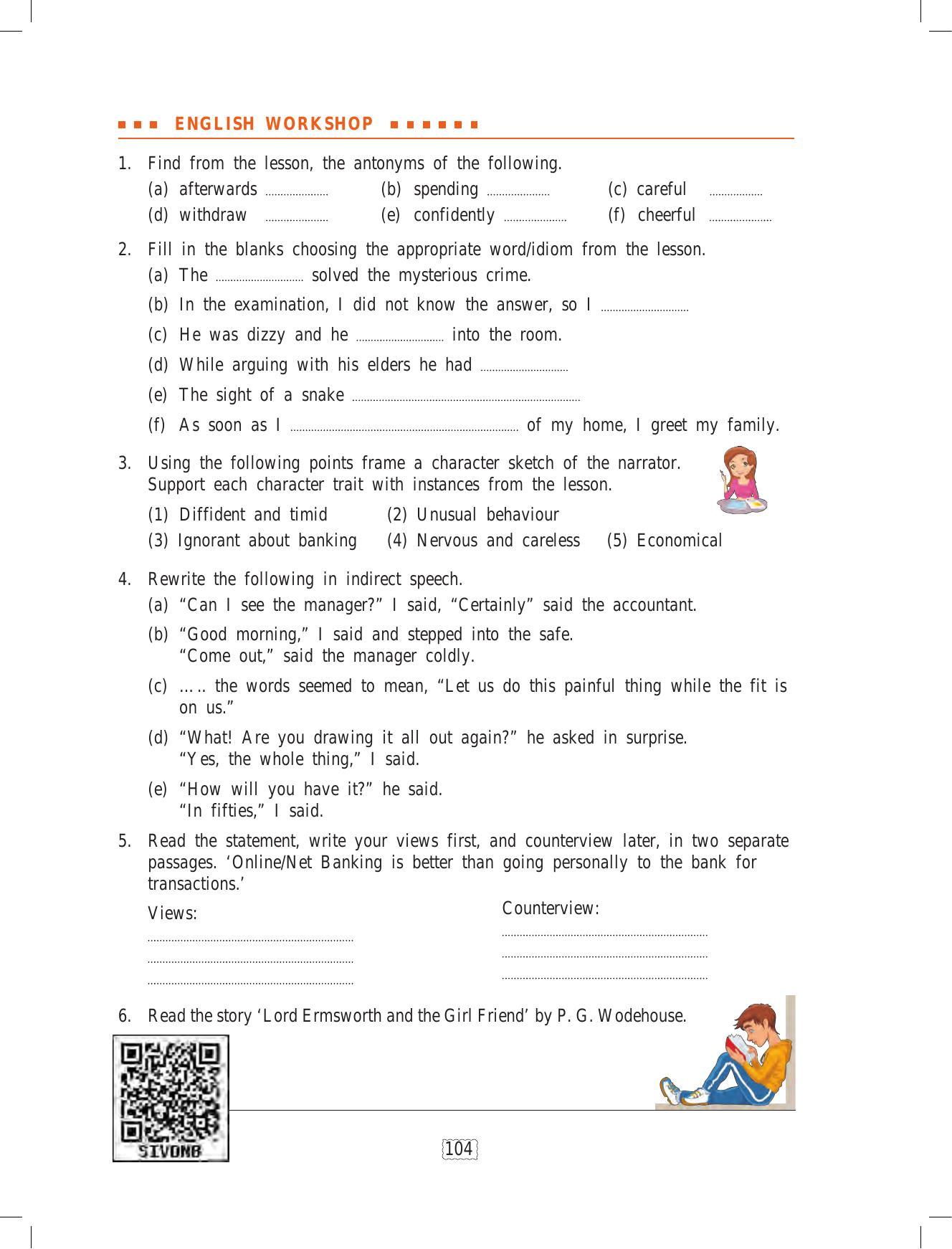 Maharashtra Board Class 9 English Textbook - Page 114