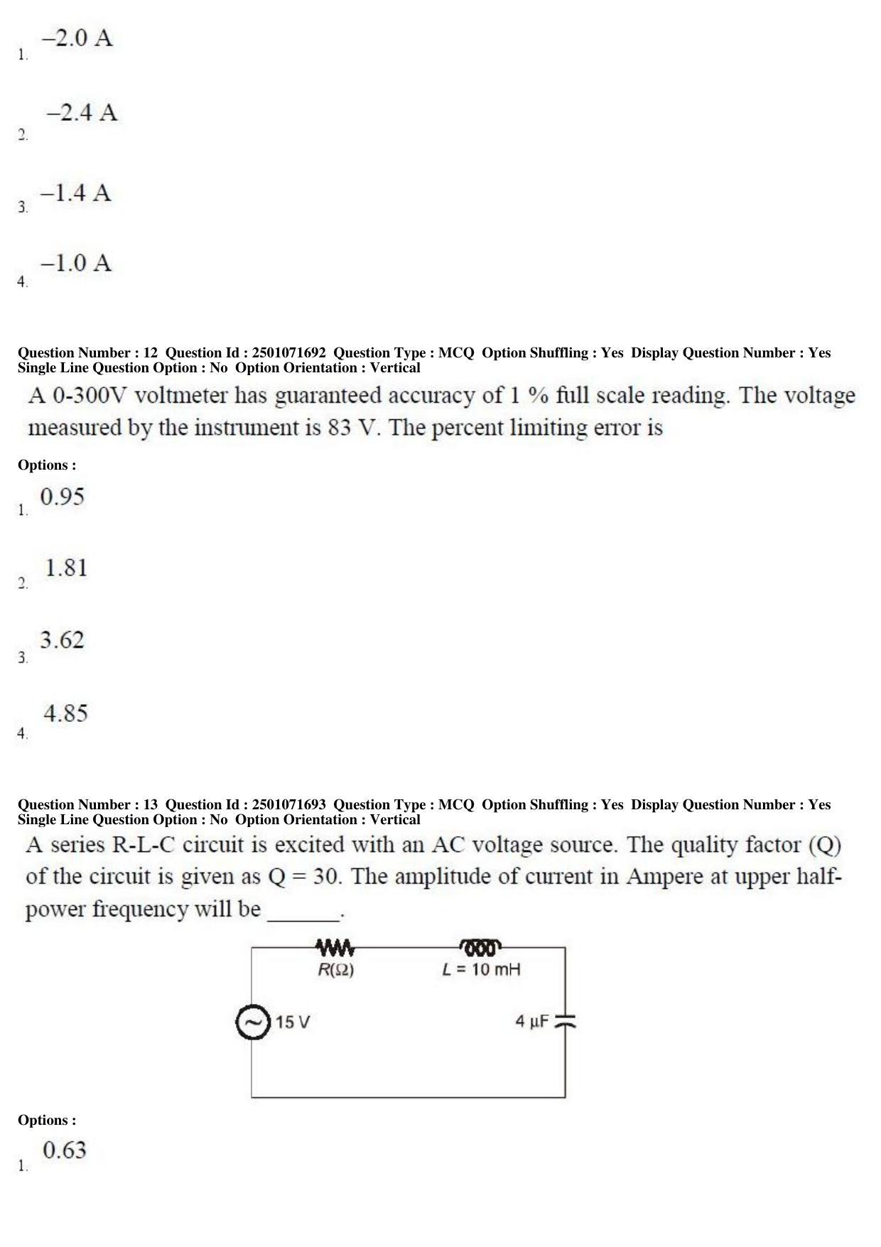 TS PGECET 2019: Instrumentation Engineering Question Papers - Page 6